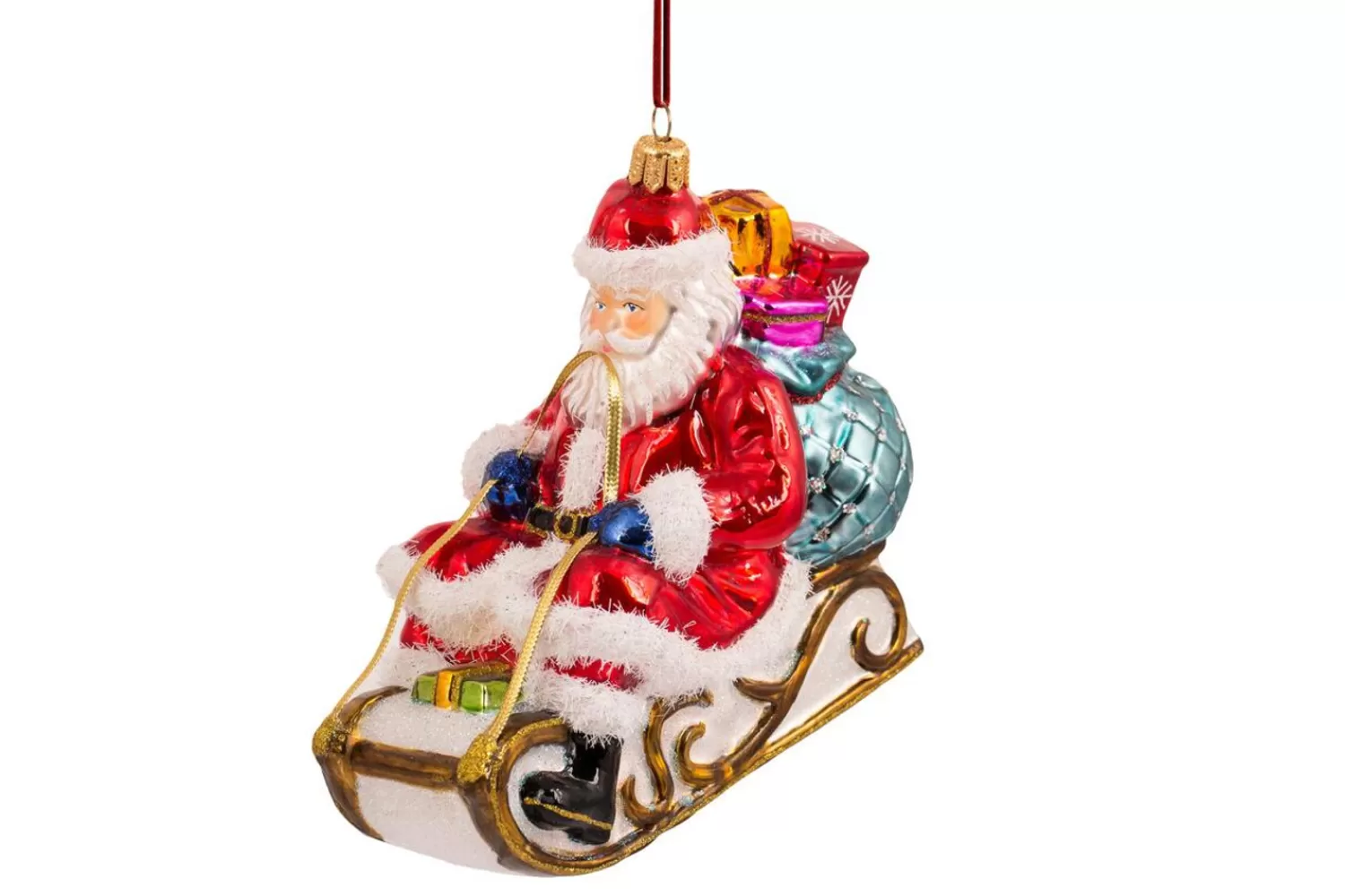 Shop Treetime Huras Family Santa Flexible Flyer Ornament