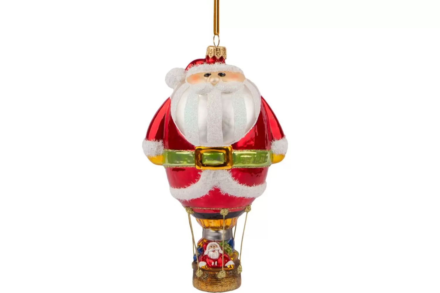 New Treetime Huras Family Santa Hot Air Balloon Orn