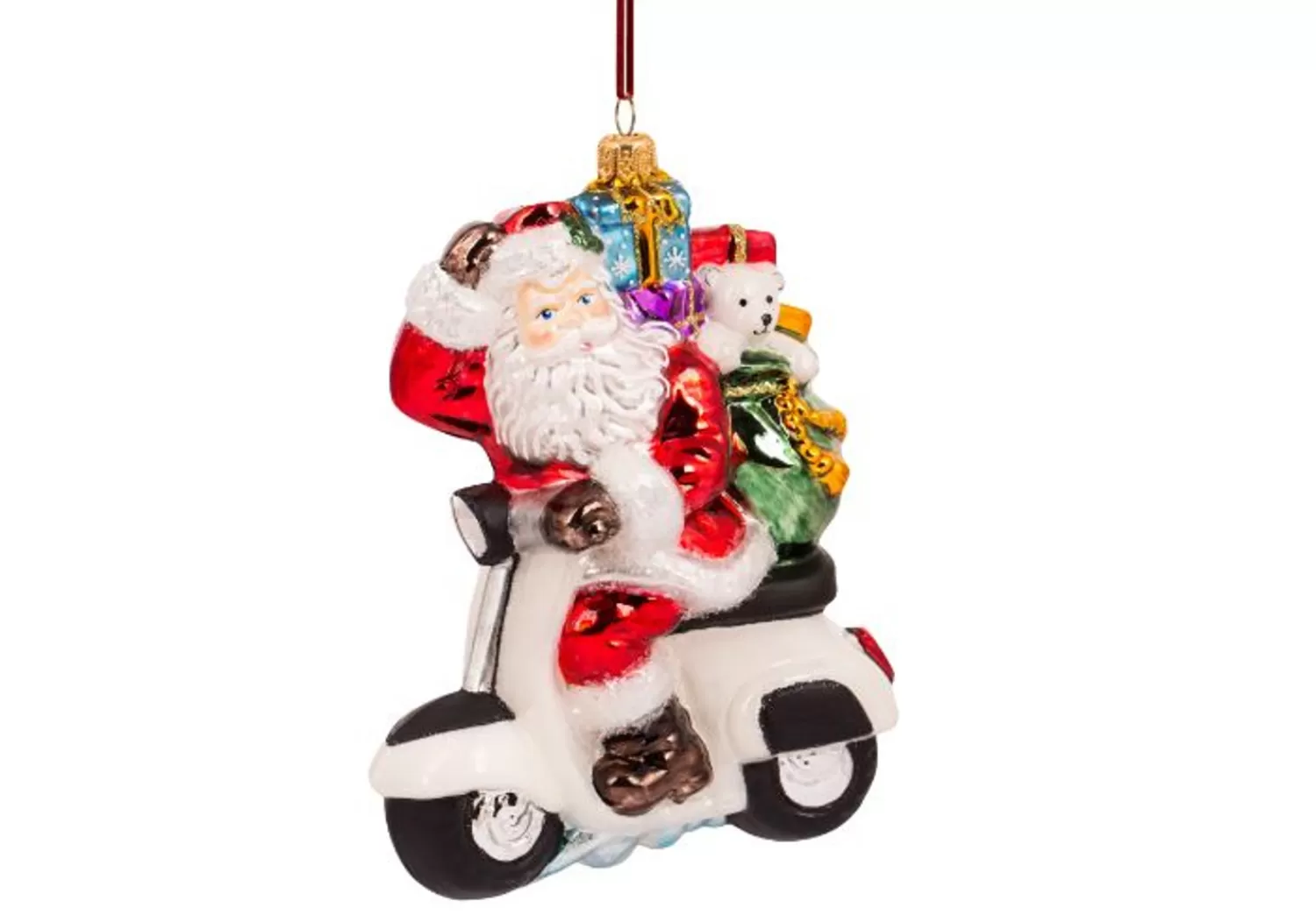 Outlet Treetime Huras Family Santa Speeding On His Vespa Ornament