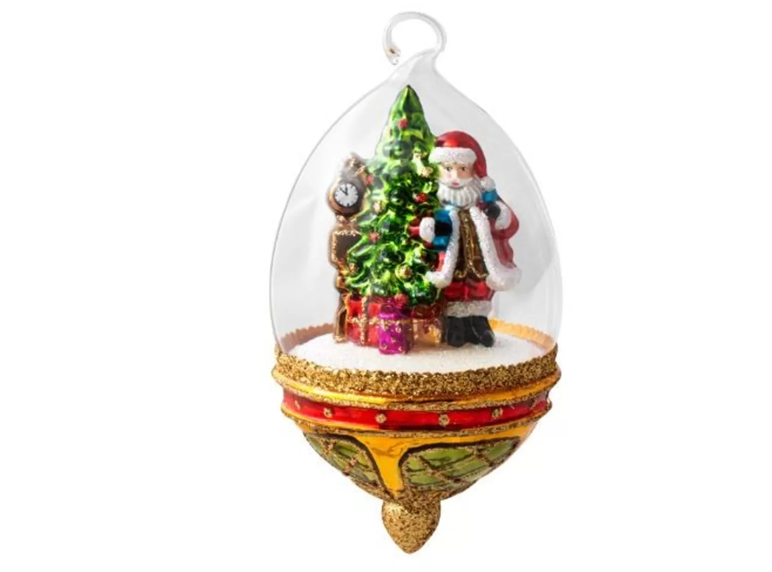 Discount Treetime Huras Family Santa With Christmas Tree Dome Ornament