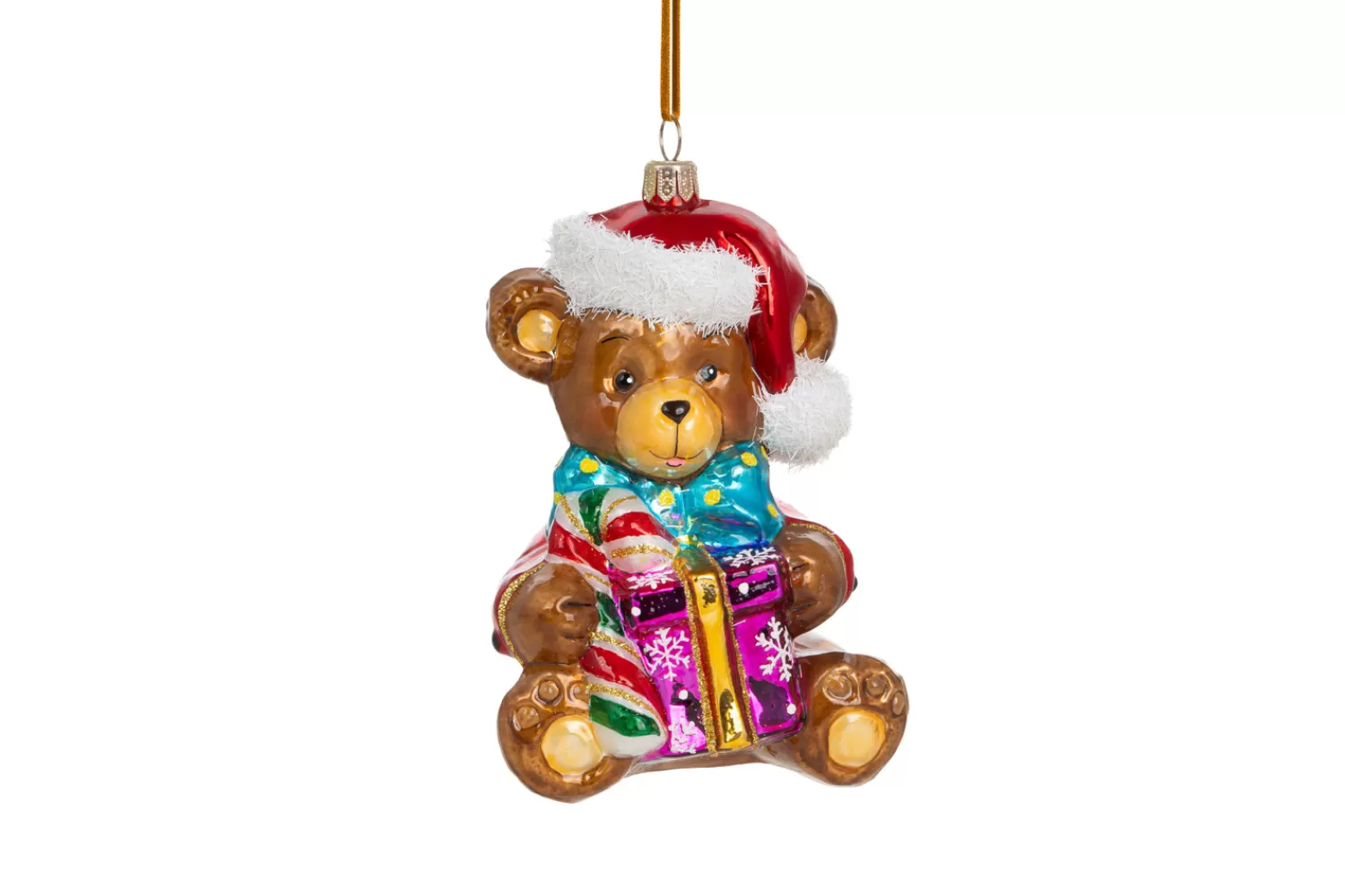 Best Sale Treetime Huras Family Teddy Gives Santa A Hand Ornament