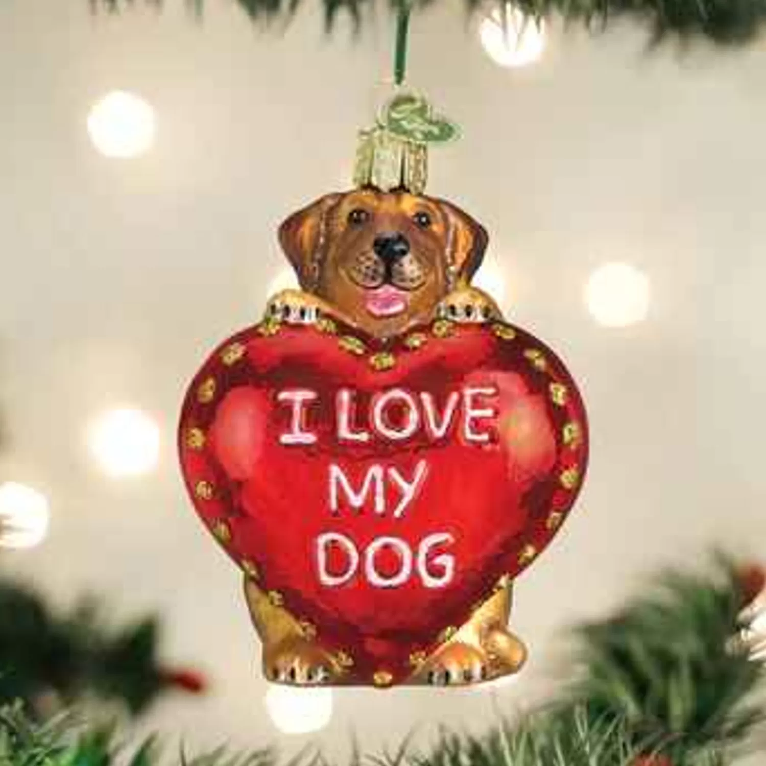 Clearance Treetime I Love My Dog Ornament