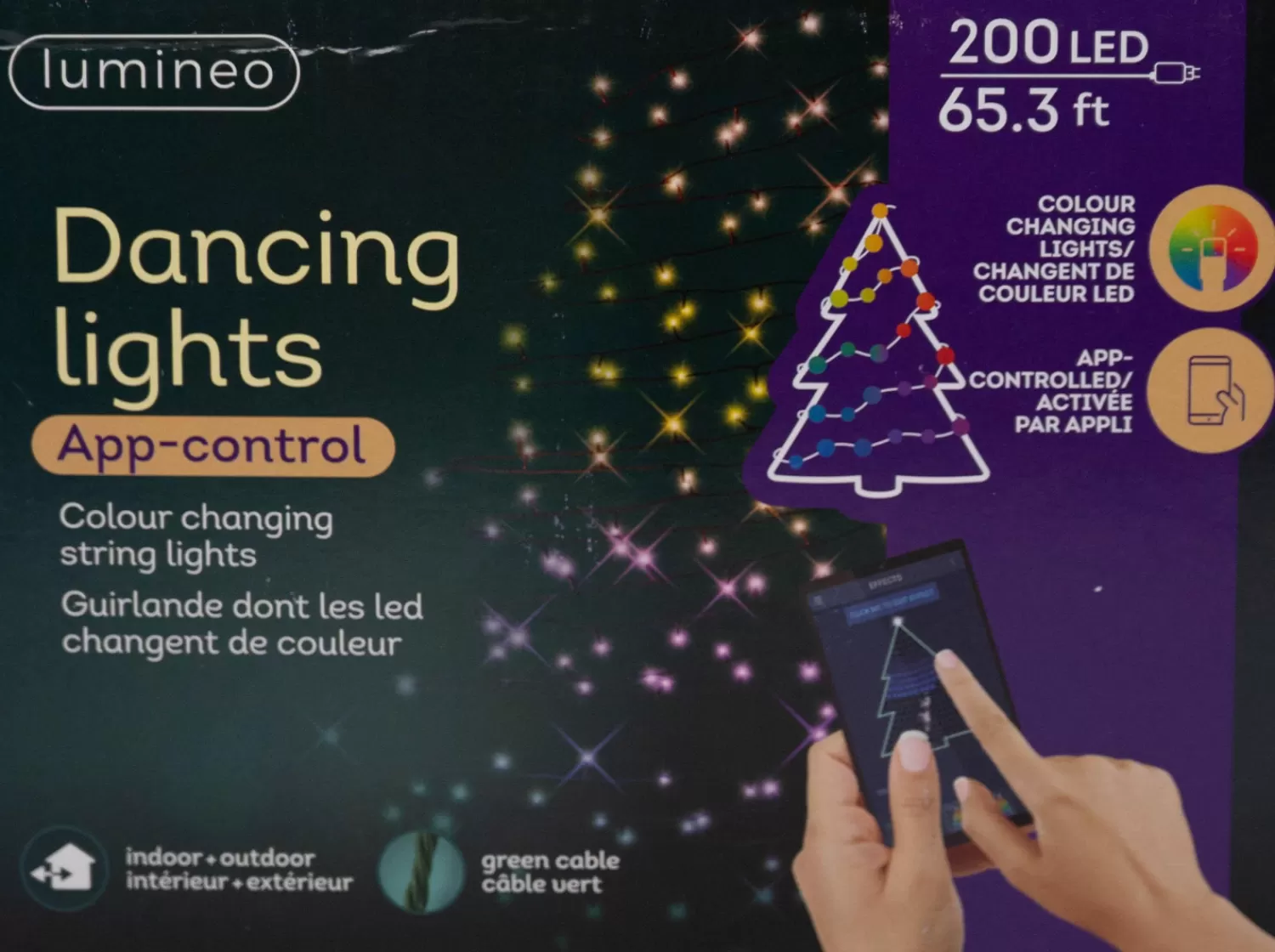 Clearance Treetime LED App-controlled Dancing Lights 65.3ft.