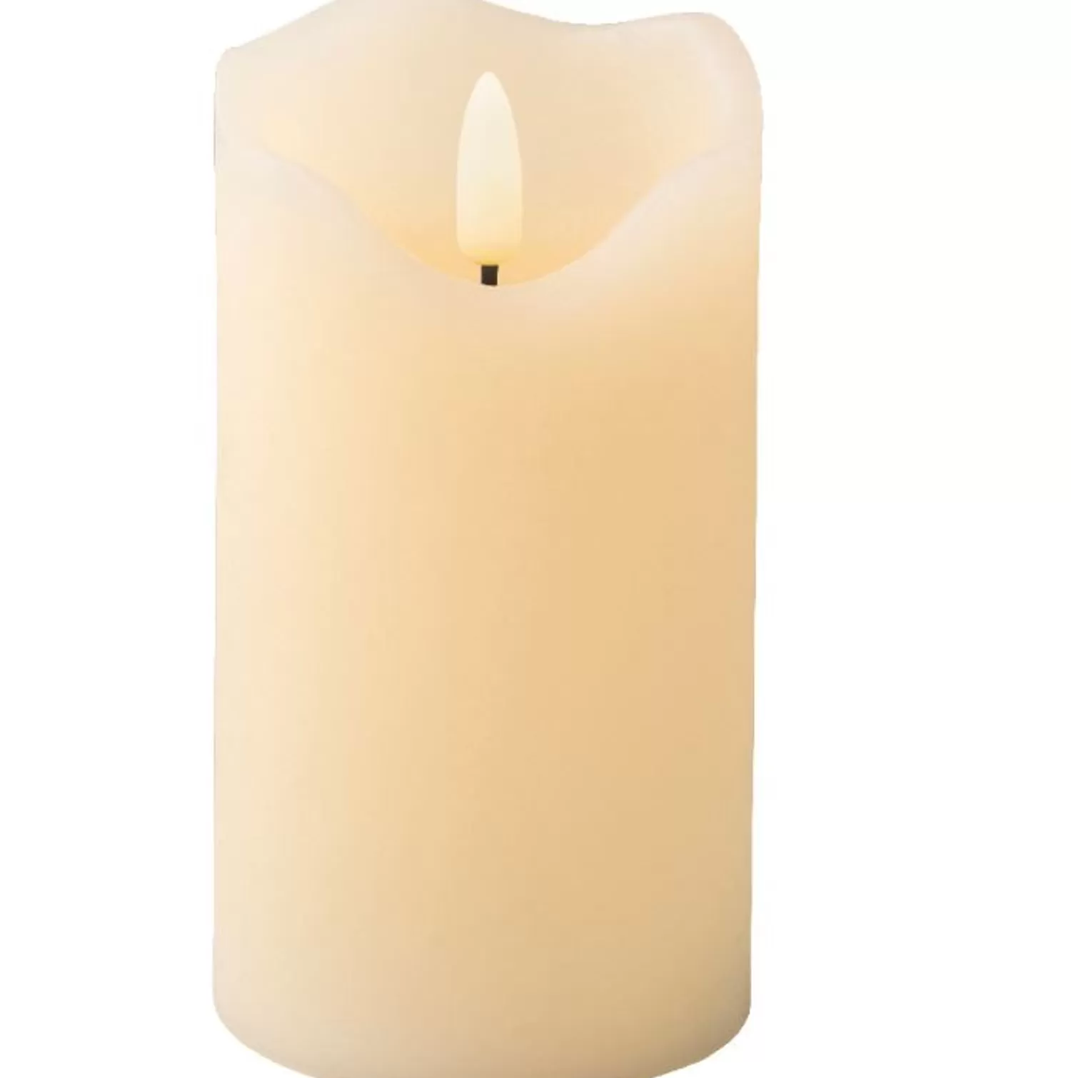 New Treetime LED Battery Operated Cream Wave Candle 5.1"