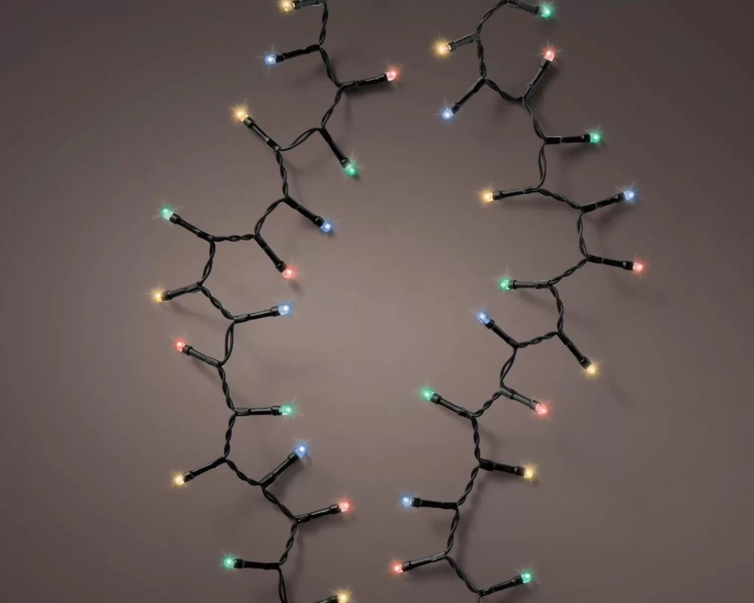 Store Treetime LED Battery Operated Multi Color 15.5ft. Compact Light Set With Black Wire