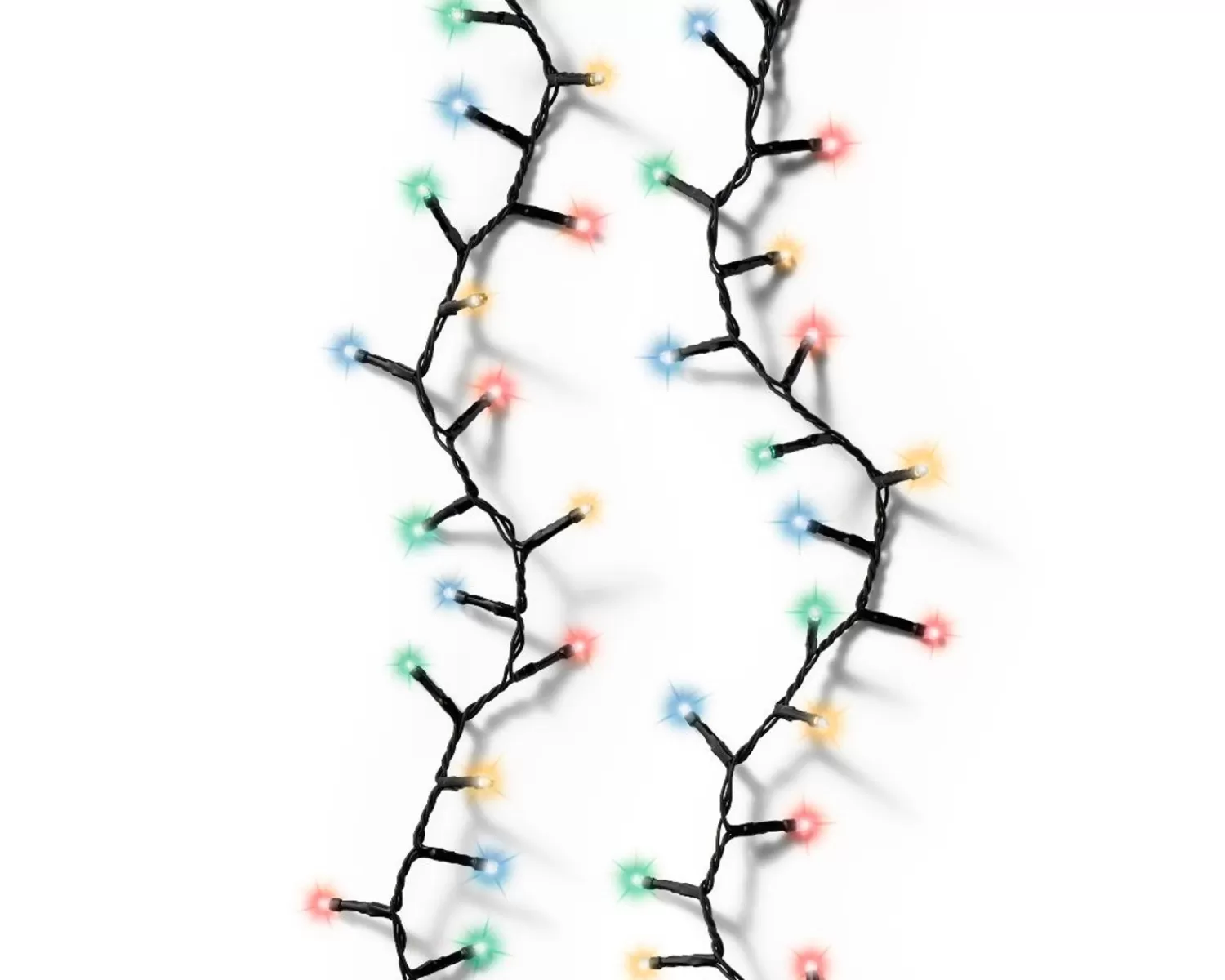 Store Treetime LED Battery Operated Multi Color 15.5ft. Compact Light Set With Black Wire