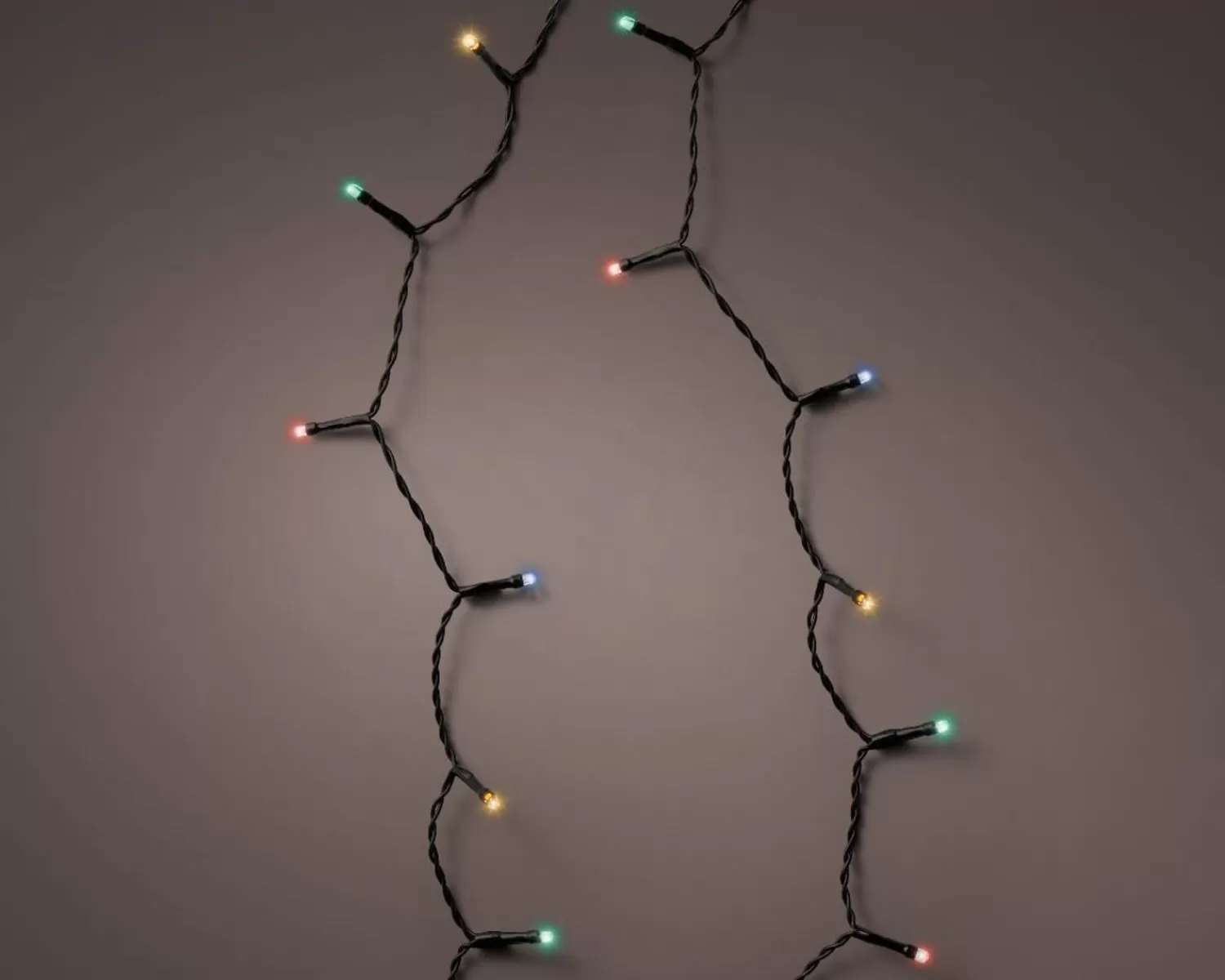 Outlet Treetime LED Battery Operated Multi Color 23ft. Light Set With Black Wire