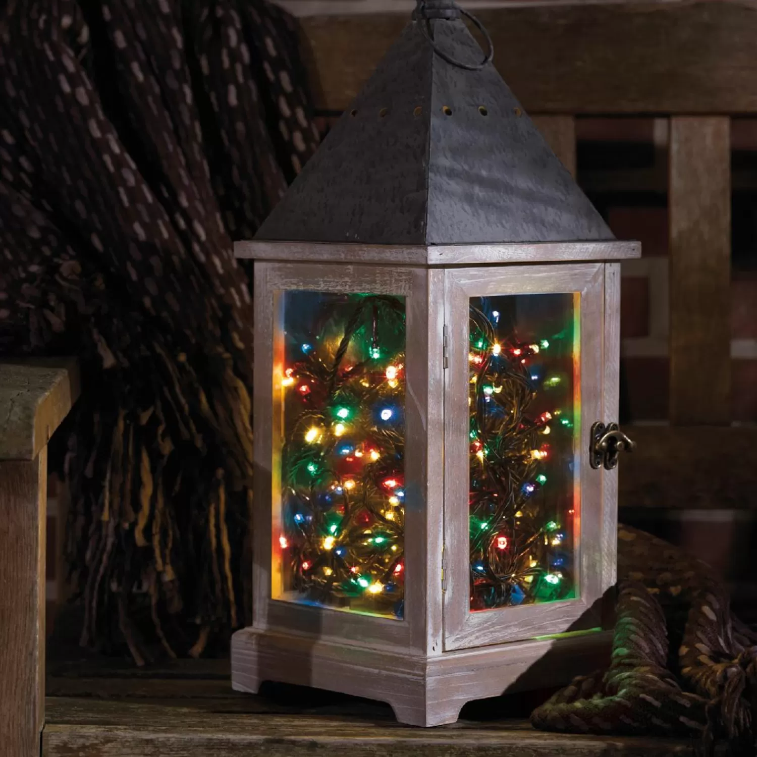 Outlet Treetime LED Battery Operated Multi Color 23ft. Light Set With Black Wire