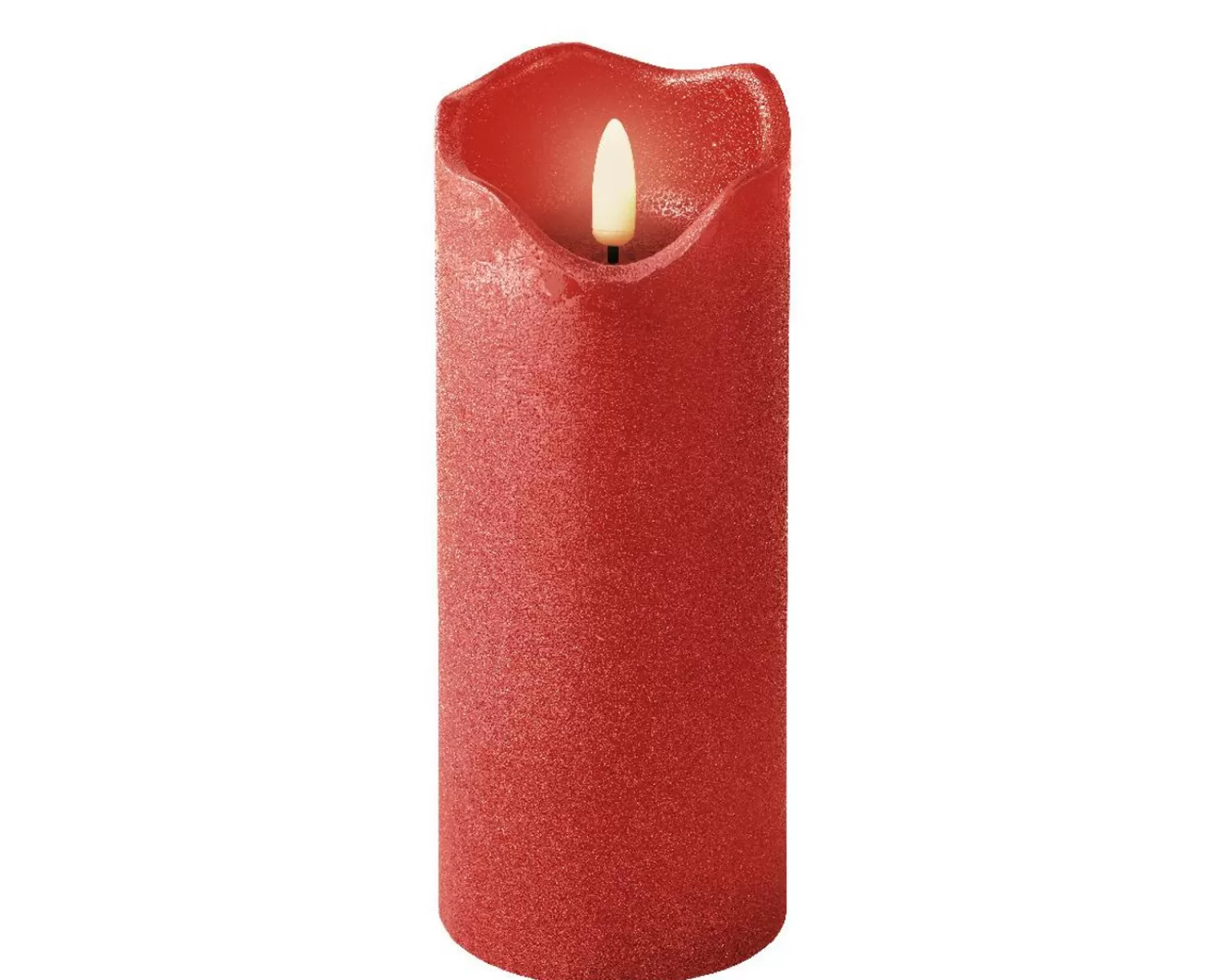 New Treetime LED Battery Operated Red Wave Candle 6.7"