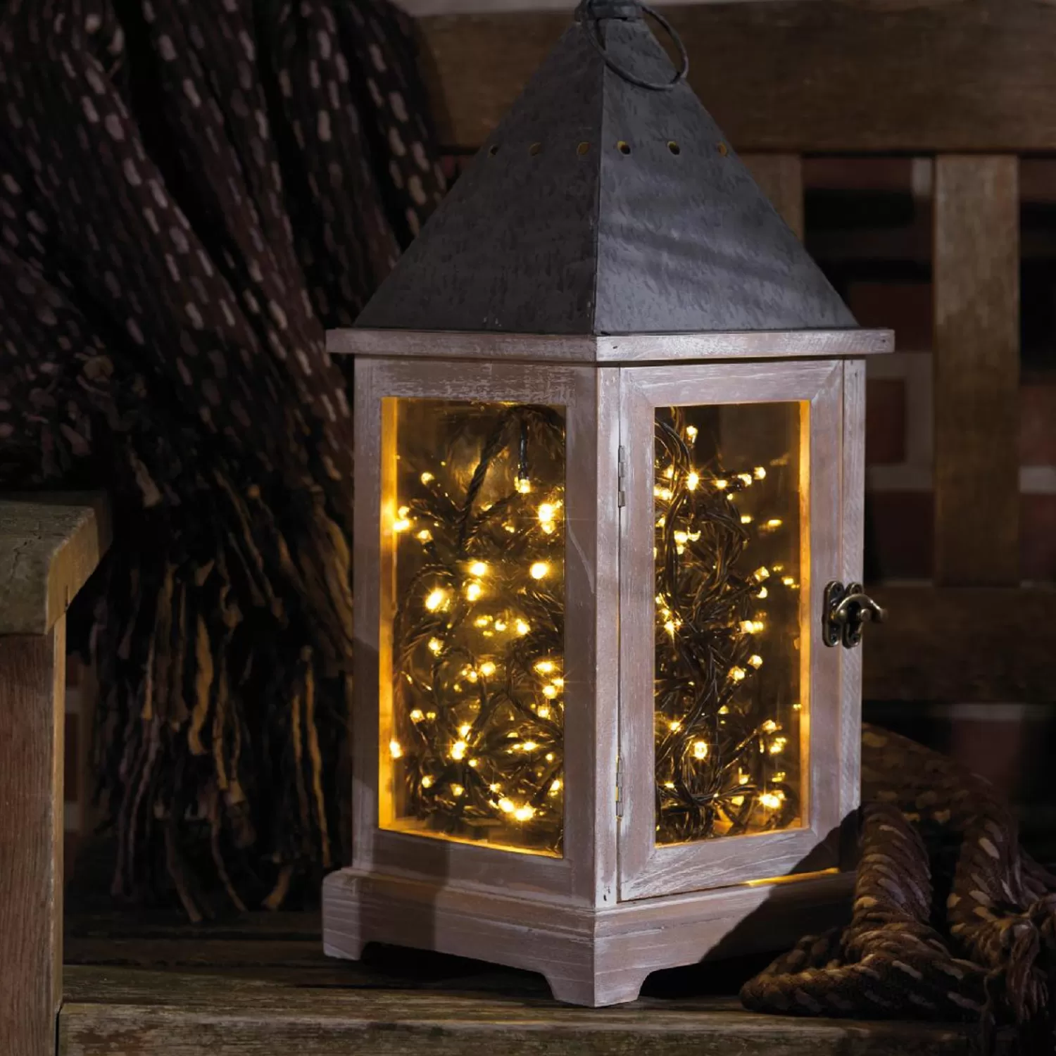 Cheap Treetime LED Battery Operated Warm White 15.5ft. Compact Light Set With Black Wire