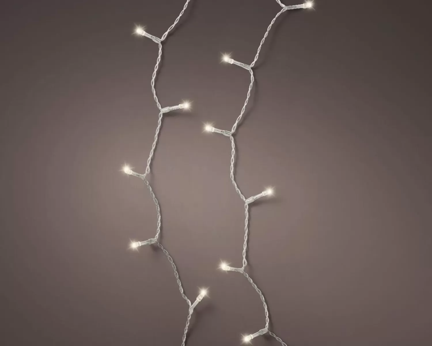 New Treetime LED Battery Operated Warm White 23ft. Light Set With Translucent Wire