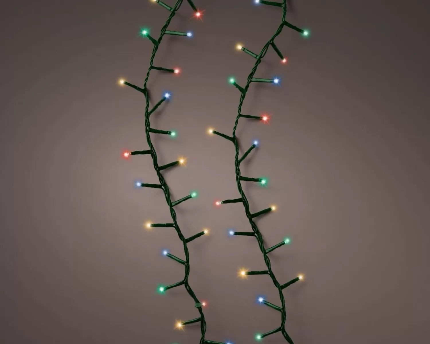 Clearance Treetime LED Multi 36ft. Compact Light Set With Green Wire