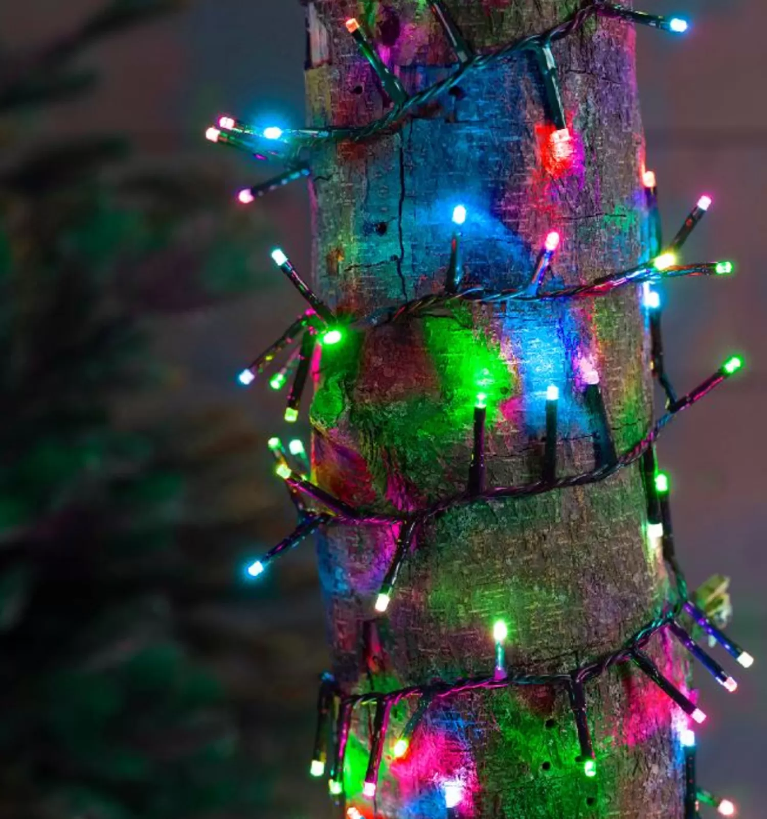 Discount Treetime LED Multi Rainbow 52.5 Ft. Compact Light Set With Green Wire