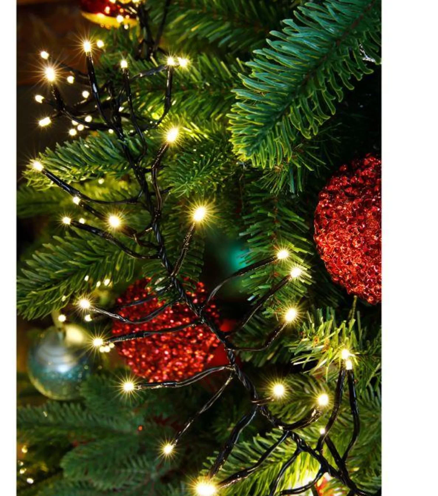 Cheap Treetime LED Warm White 10 Ft. Cluster Light Set With Green Wire