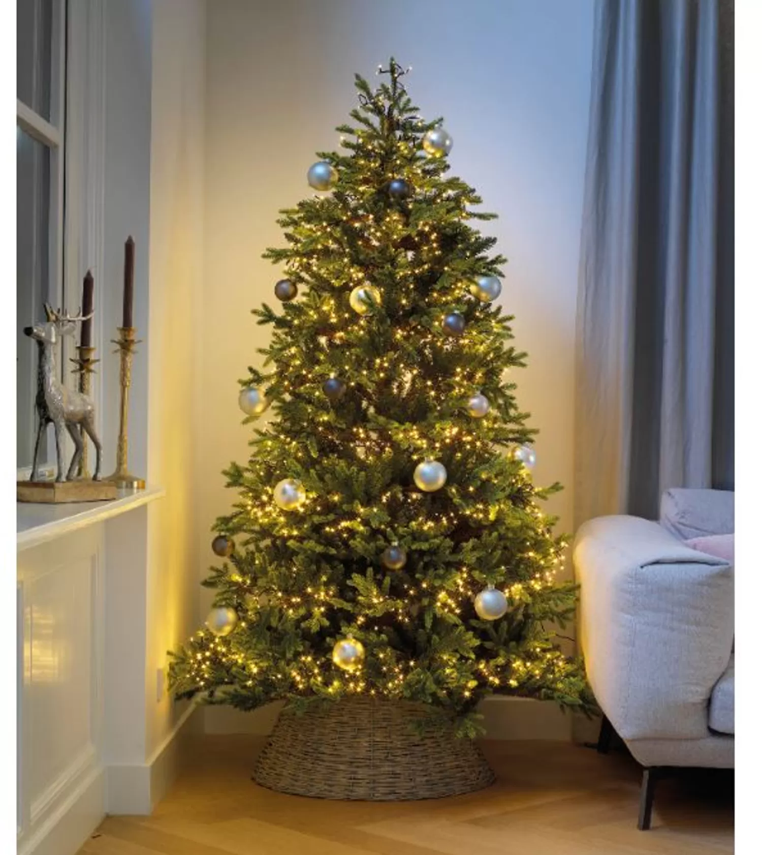 Cheap Treetime LED Warm White 10 Ft. Cluster Light Set With Green Wire