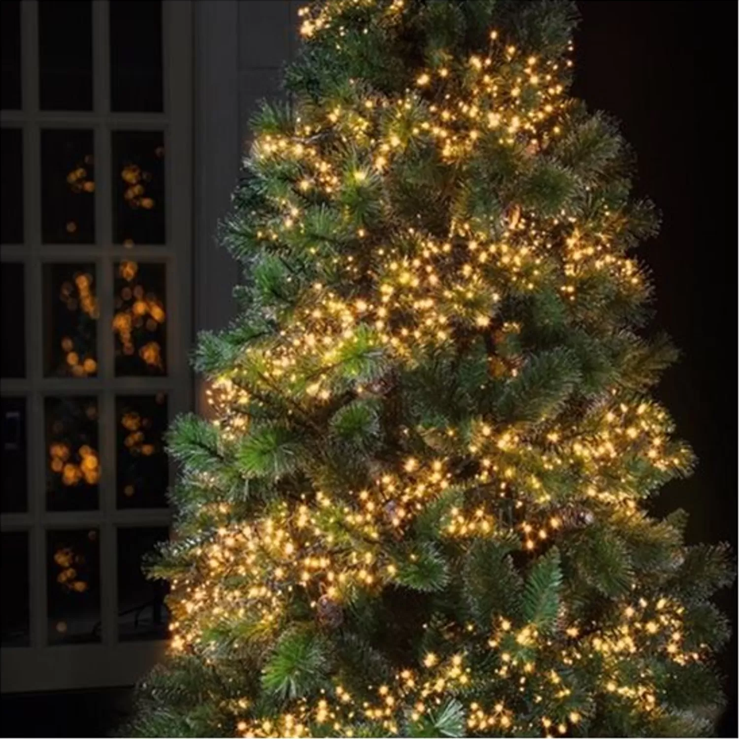 Hot Treetime LED Warm White 16.4ft. Cluster Light Set With Green Wire