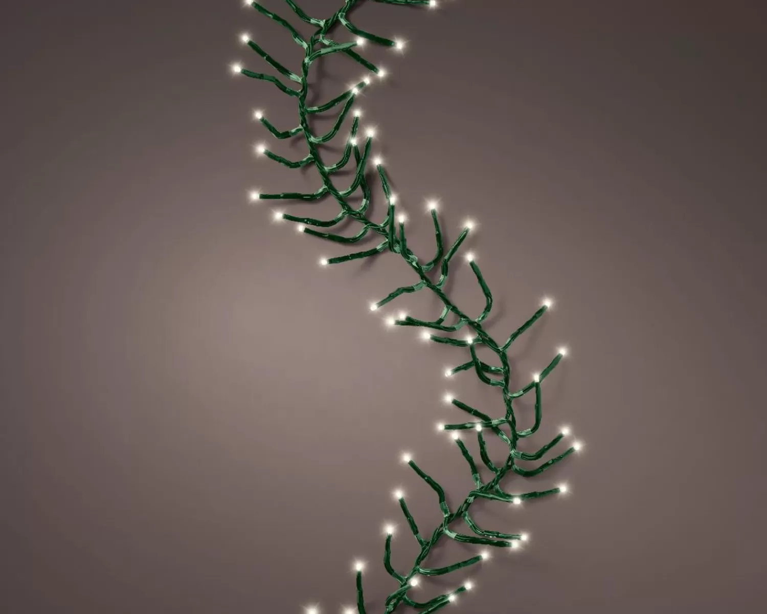Hot Treetime LED Warm White 16.4ft. Cluster Light Set With Green Wire