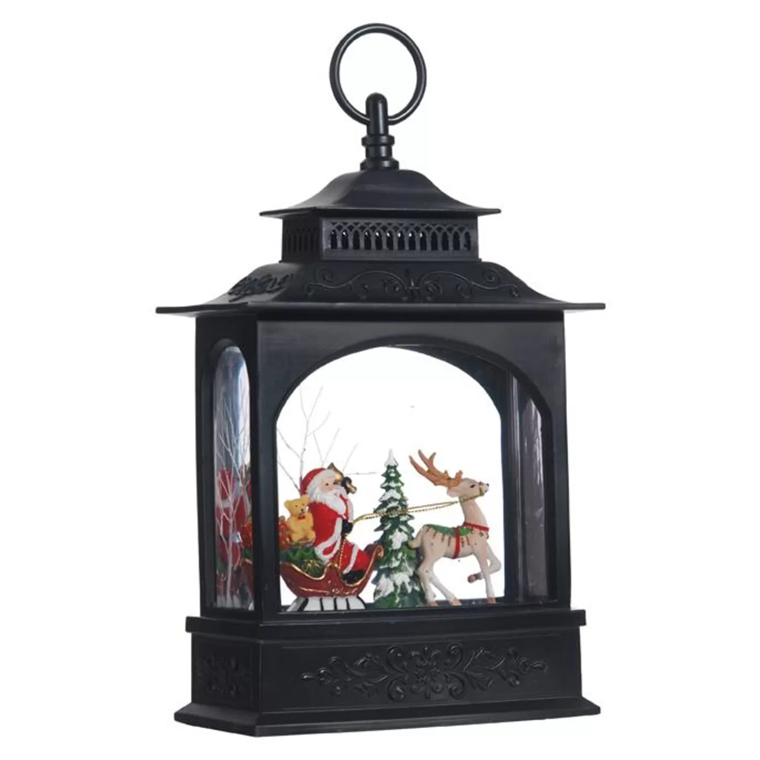 Sale Treetime Lighted Santa In Sleigh Water Lantern