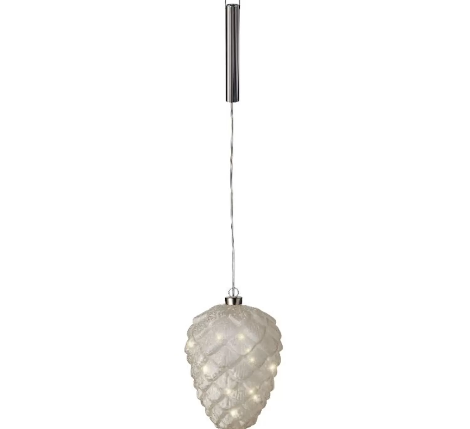 Hot Treetime Micro LED Battery Operated Frosted Pinecone Ornament