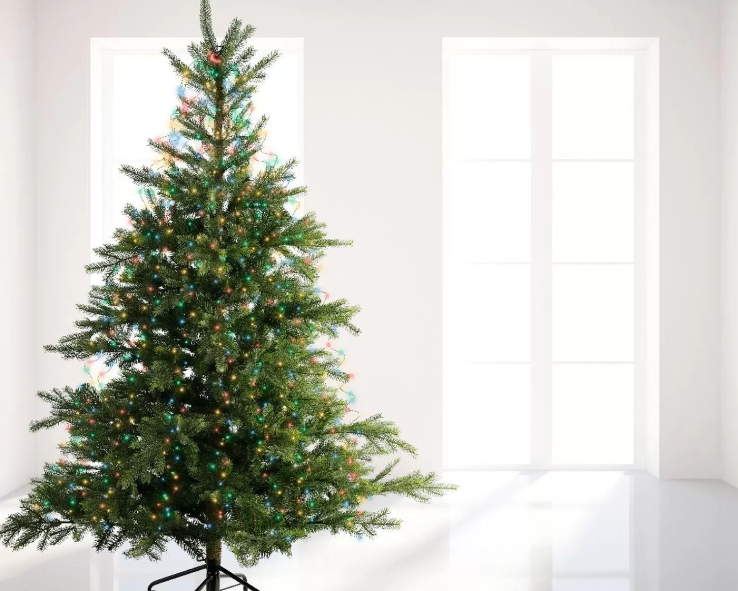 New Treetime Micro LED Tree Bunch 8 Ft. Steady On Multi Lights