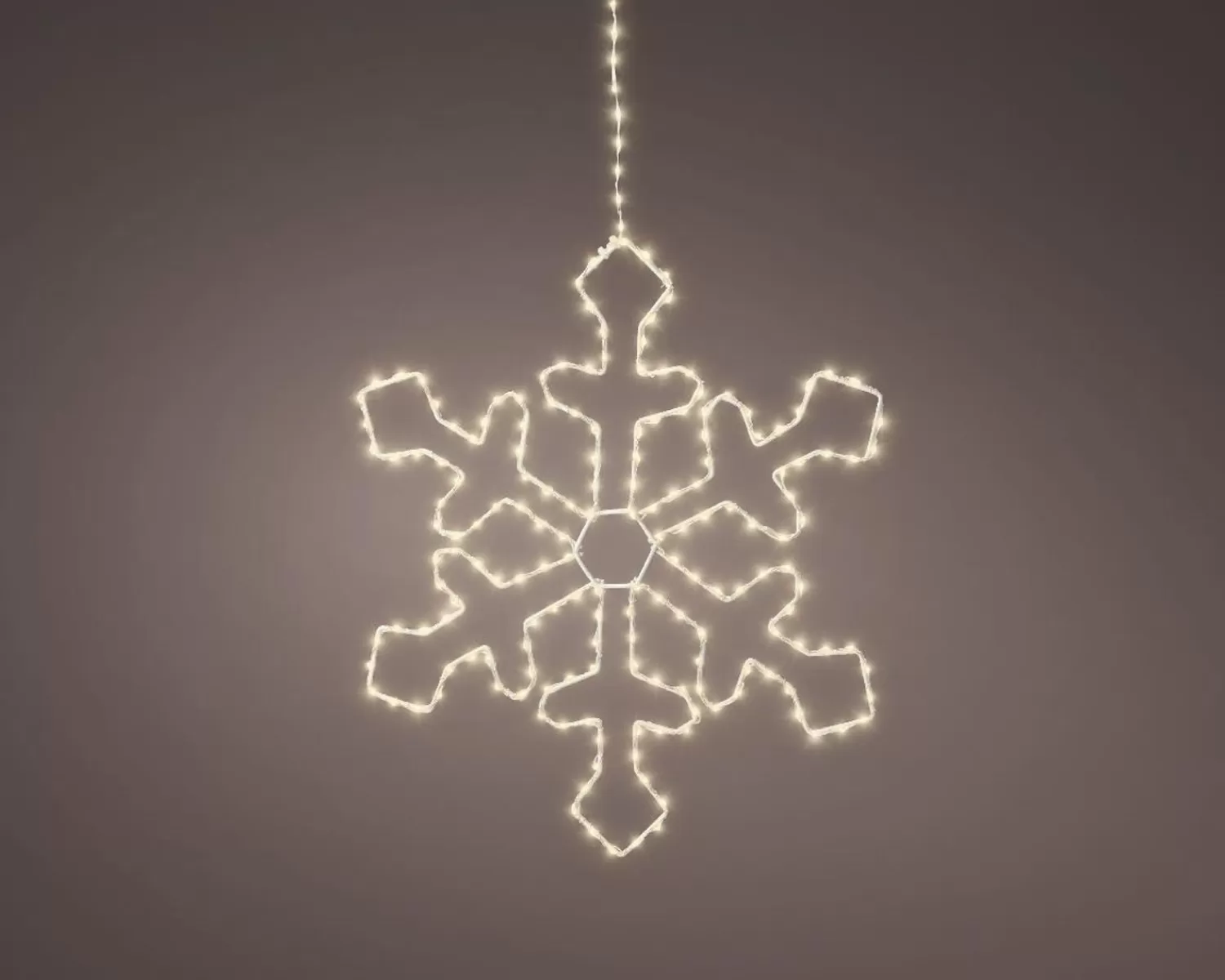 Hot Treetime Micro LED White Metal Snowflake Warm White 14.5"