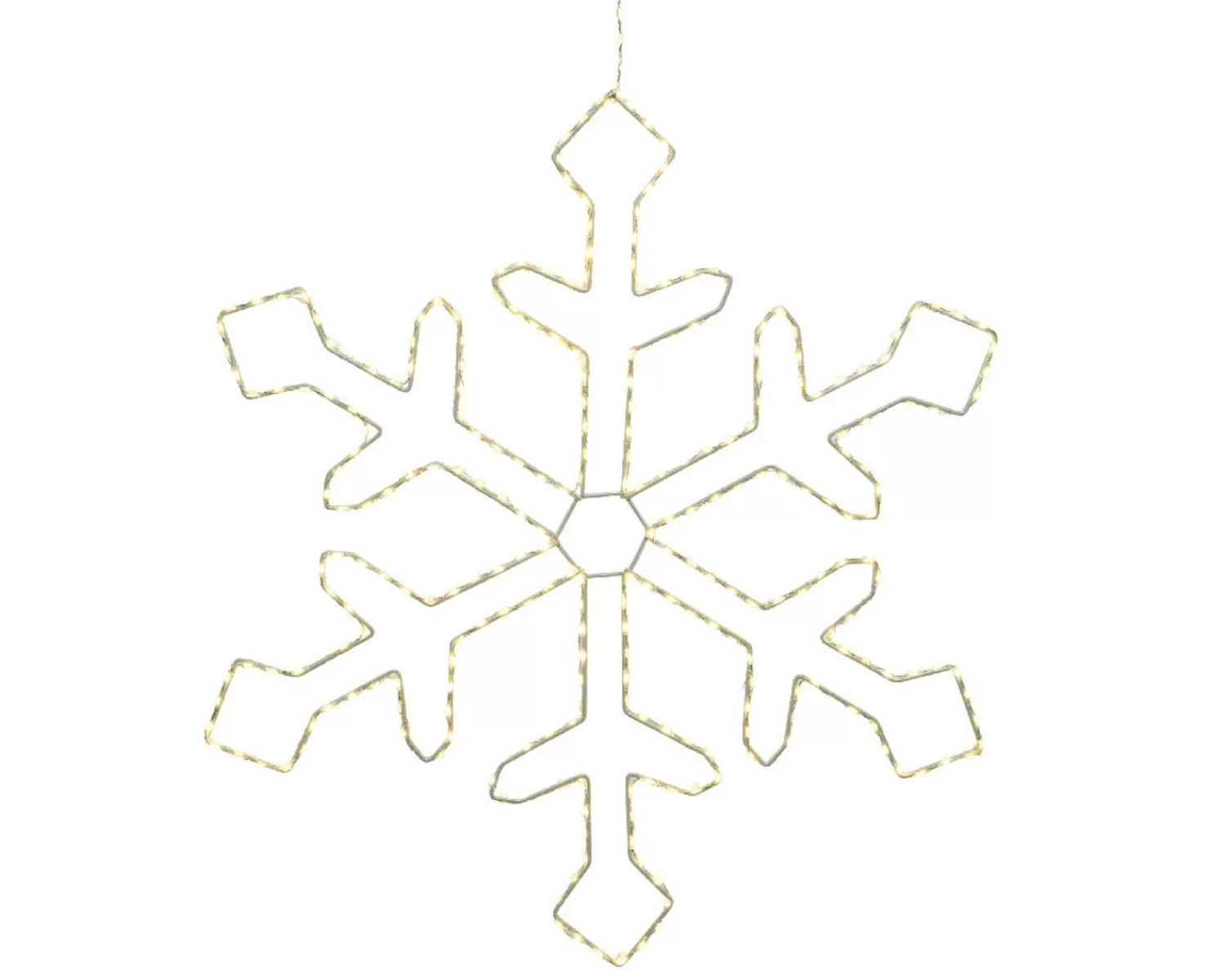 Hot Treetime Micro LED White Metal Snowflake Warm White 14.5"