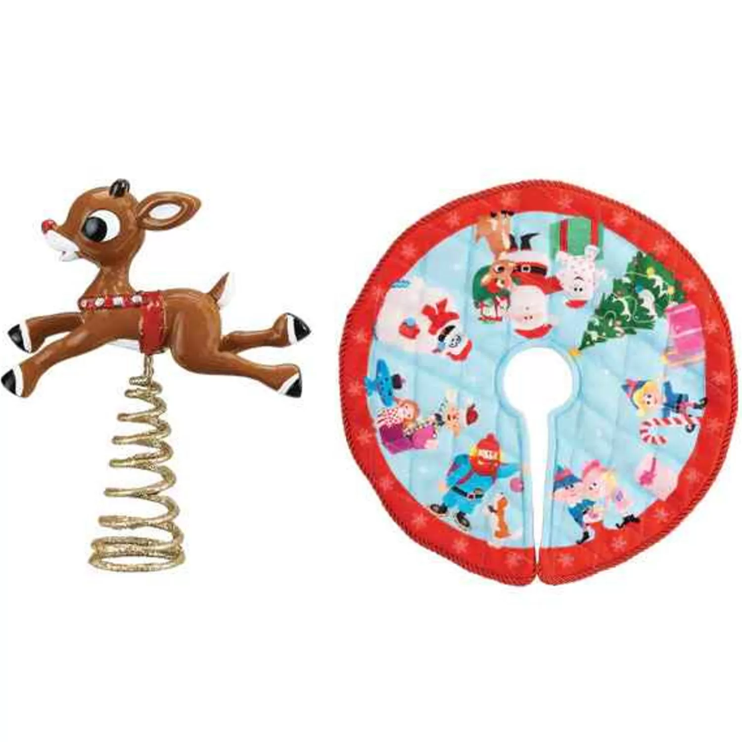 Discount Treetime Mini Rudolph Tree Topper & Skirt