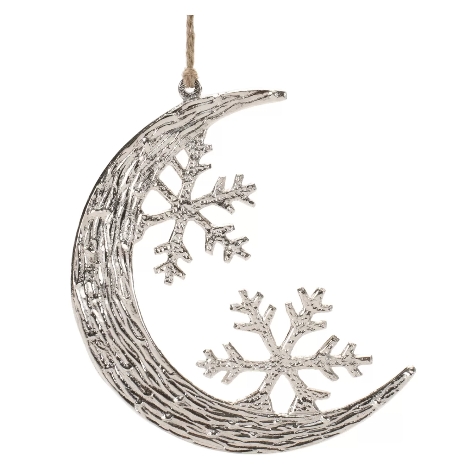 Hot Treetime Moon And Snowflake Ornament 6"H