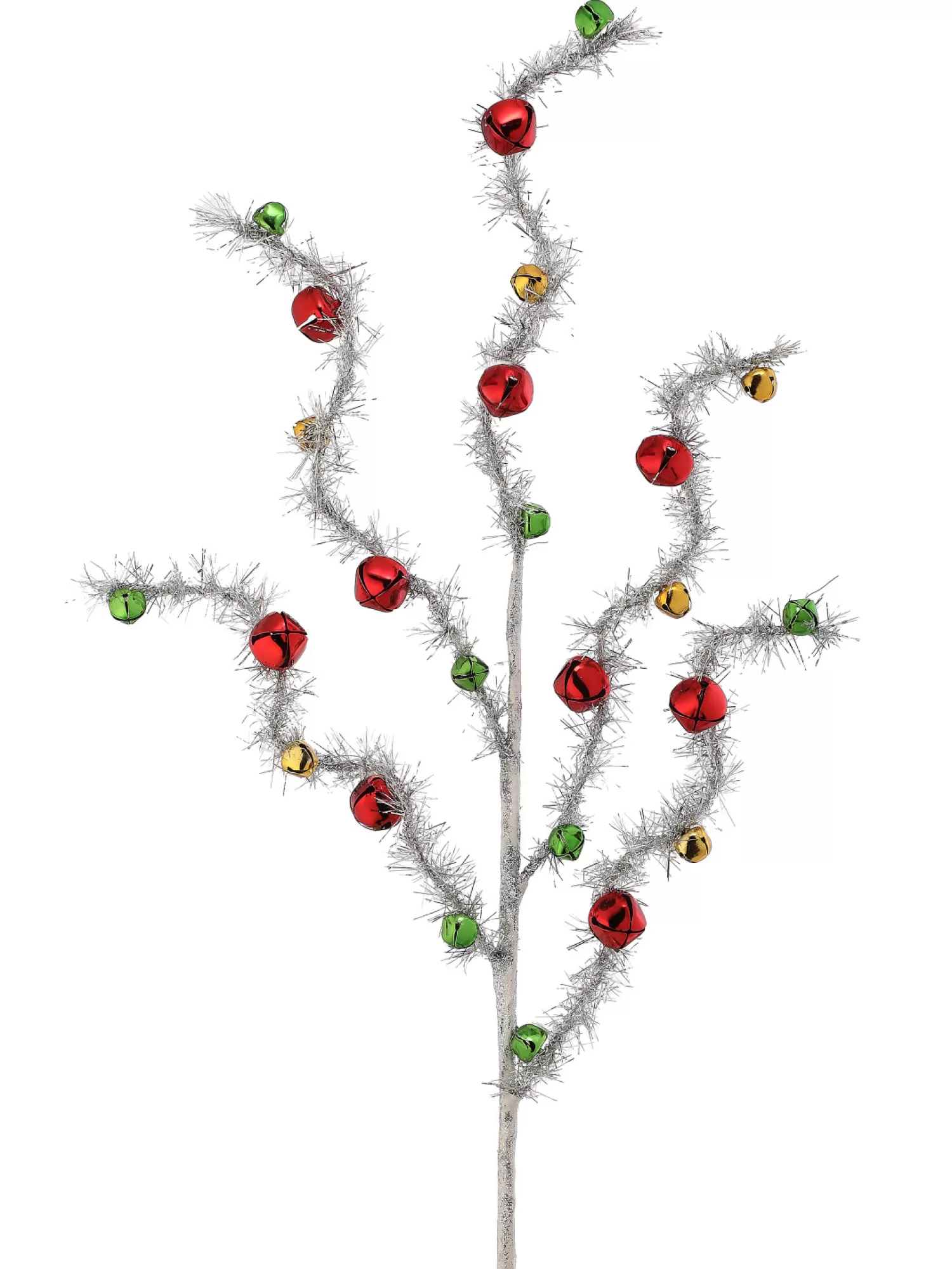 Hot Treetime Multicolor Retro Tinsel With Jingle Bells Spray 29"