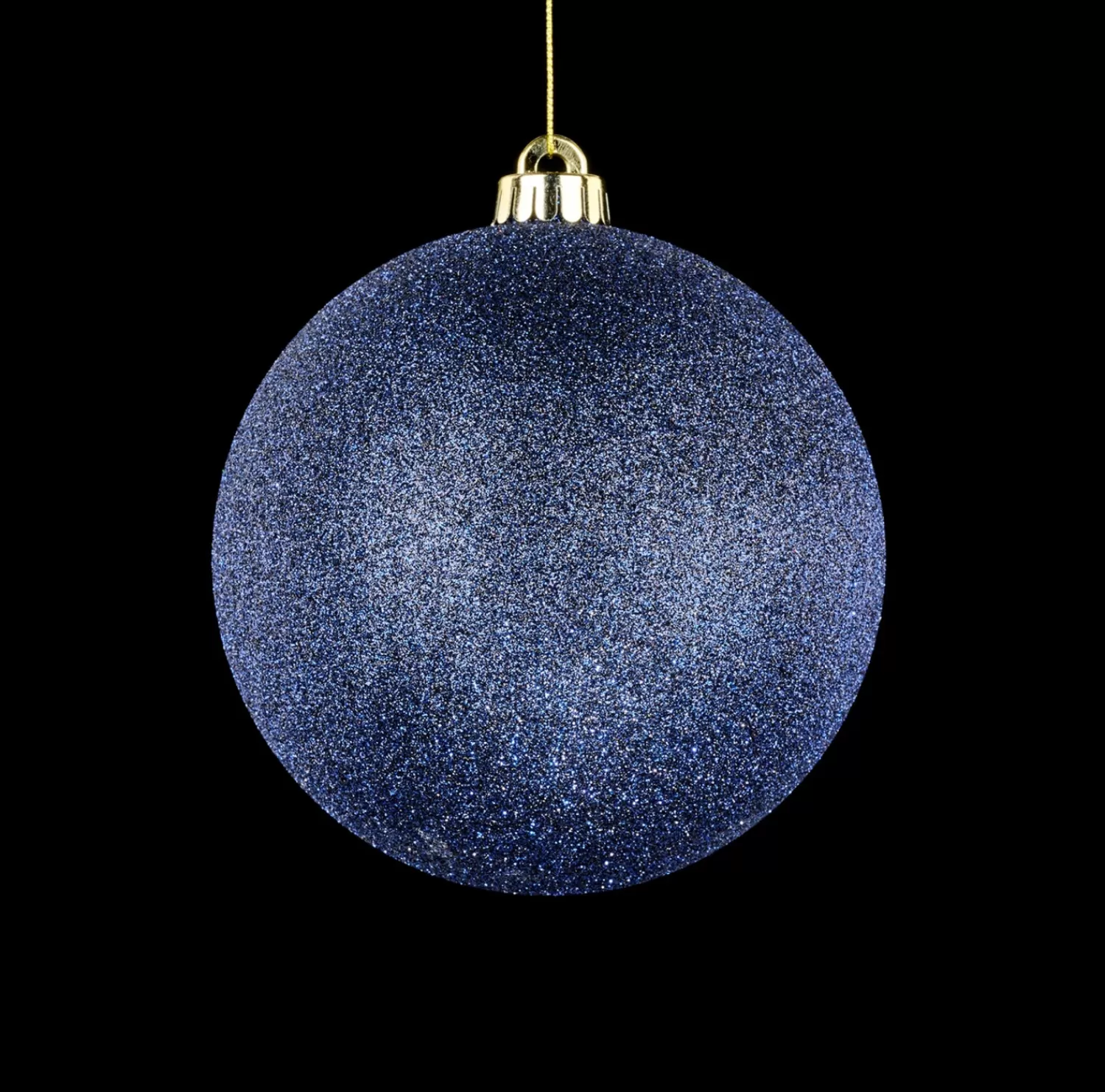 Fashion Treetime Navy Blue Glittered Ball Ornament 6"