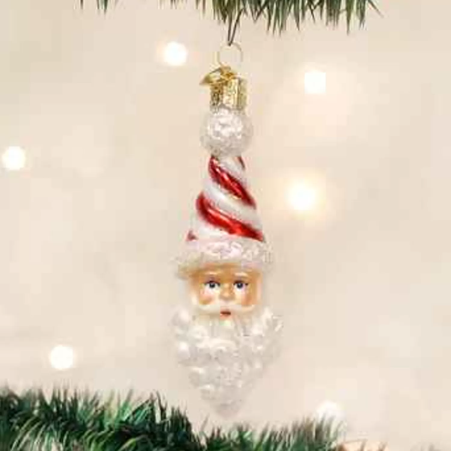 Cheap Treetime Peppermint Twist Santa Ornament