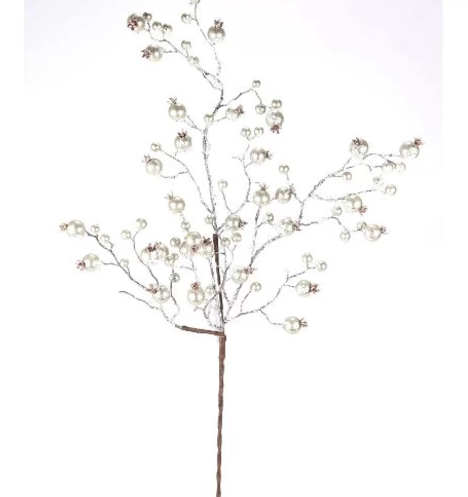 Hot Treetime Pewter Gilded Frosted Crabapple Spray 38"