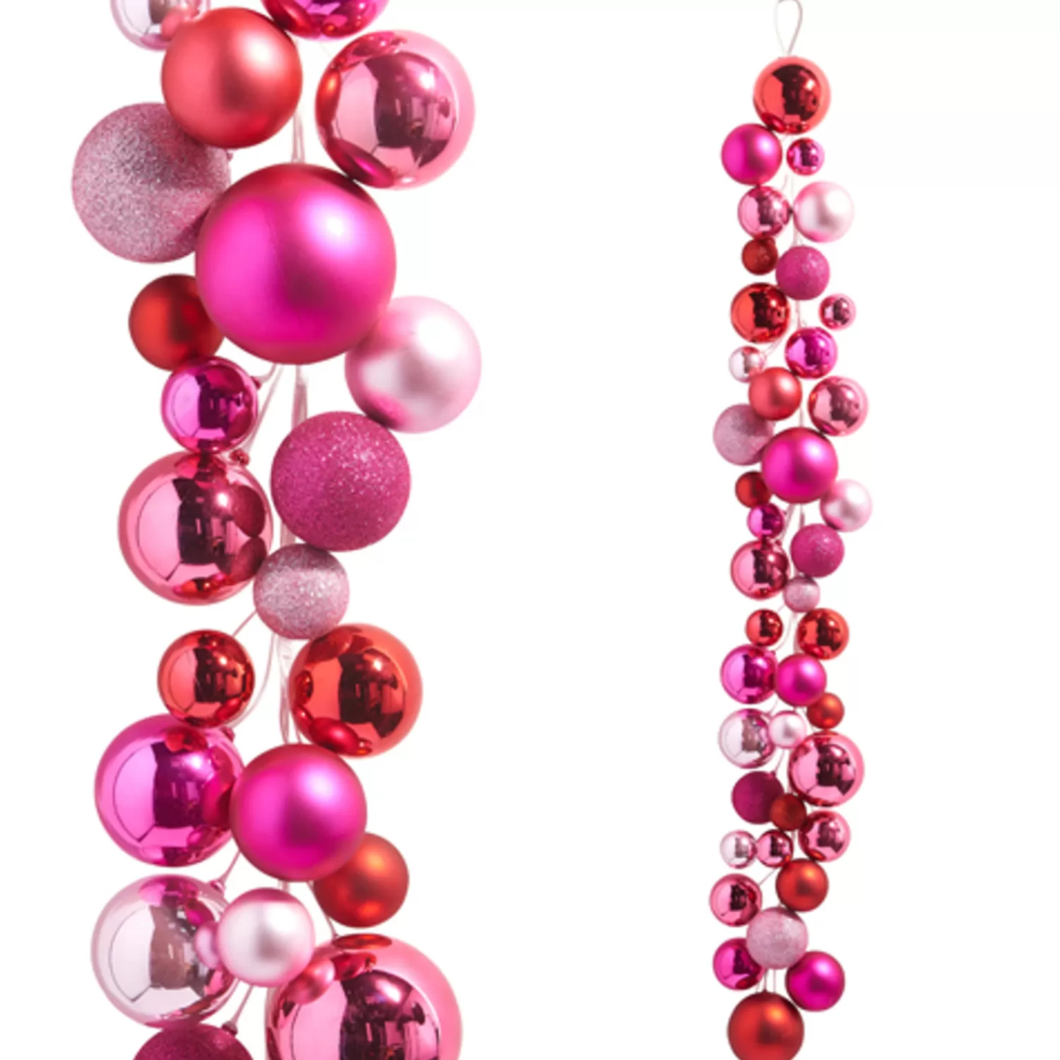 Clearance Treetime Pink Ball Garland 4'