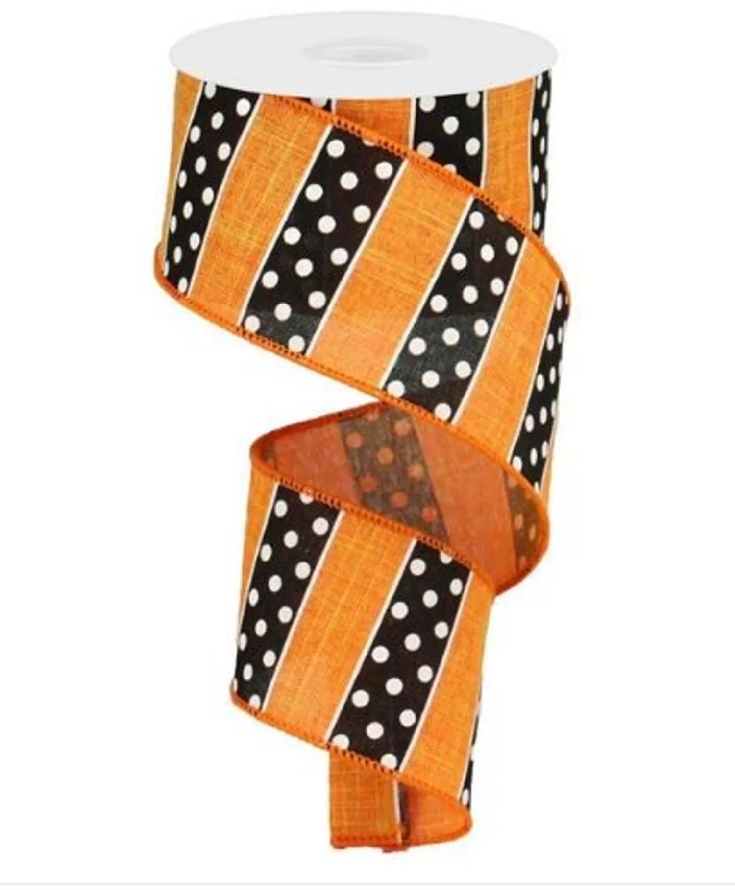 Clearance Treetime Polka Dot And Striped Ribbon 2.5"