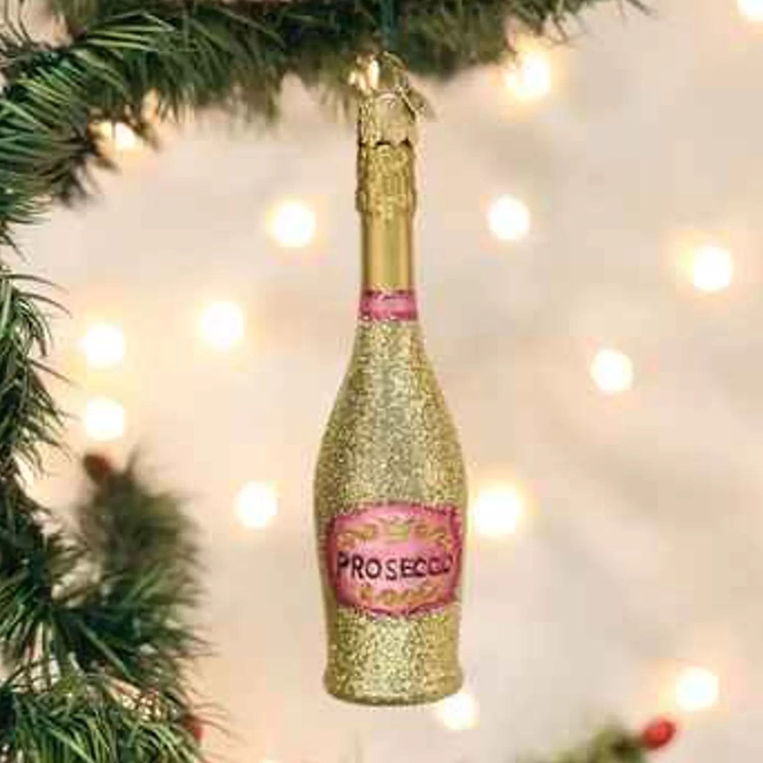 Online Treetime Prosecco Bottle Ornament