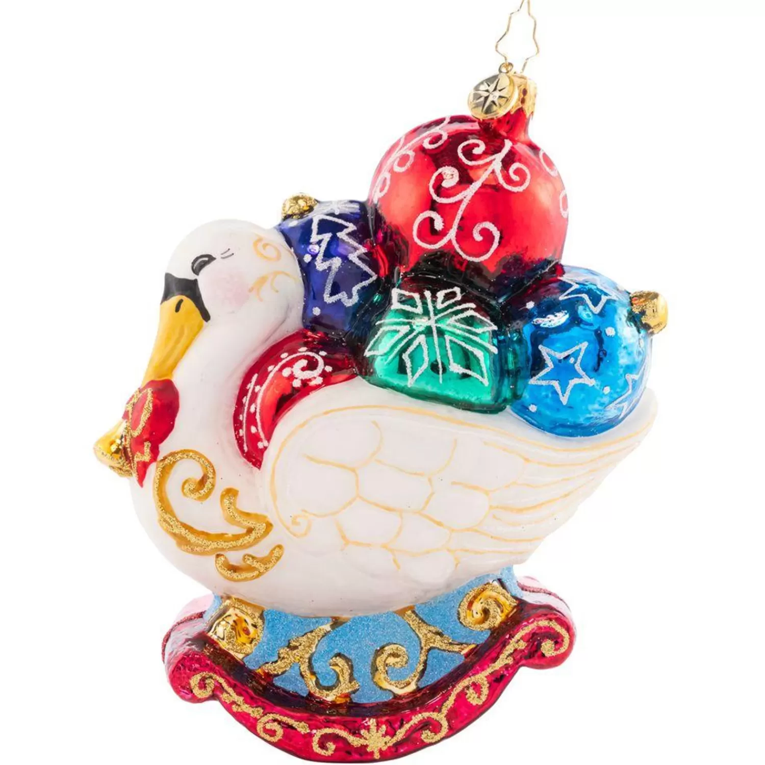 Outlet Treetime Radko Festive Feathers Ornament