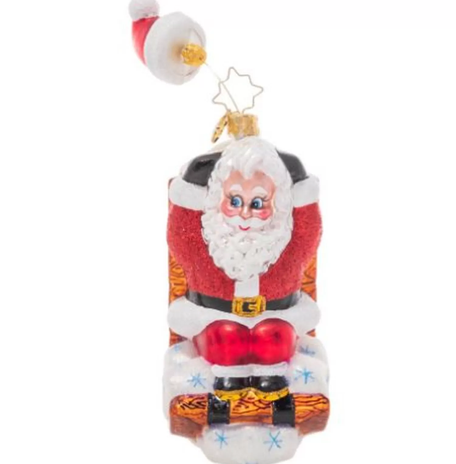 Online Treetime Radko Hats Off Sledding Santa Ornament