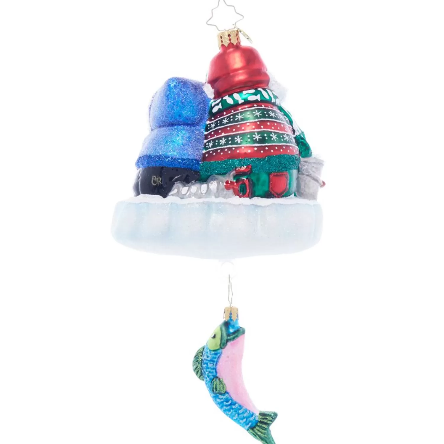 Discount Treetime Radko Ice Fishing Snow Pals Ornament