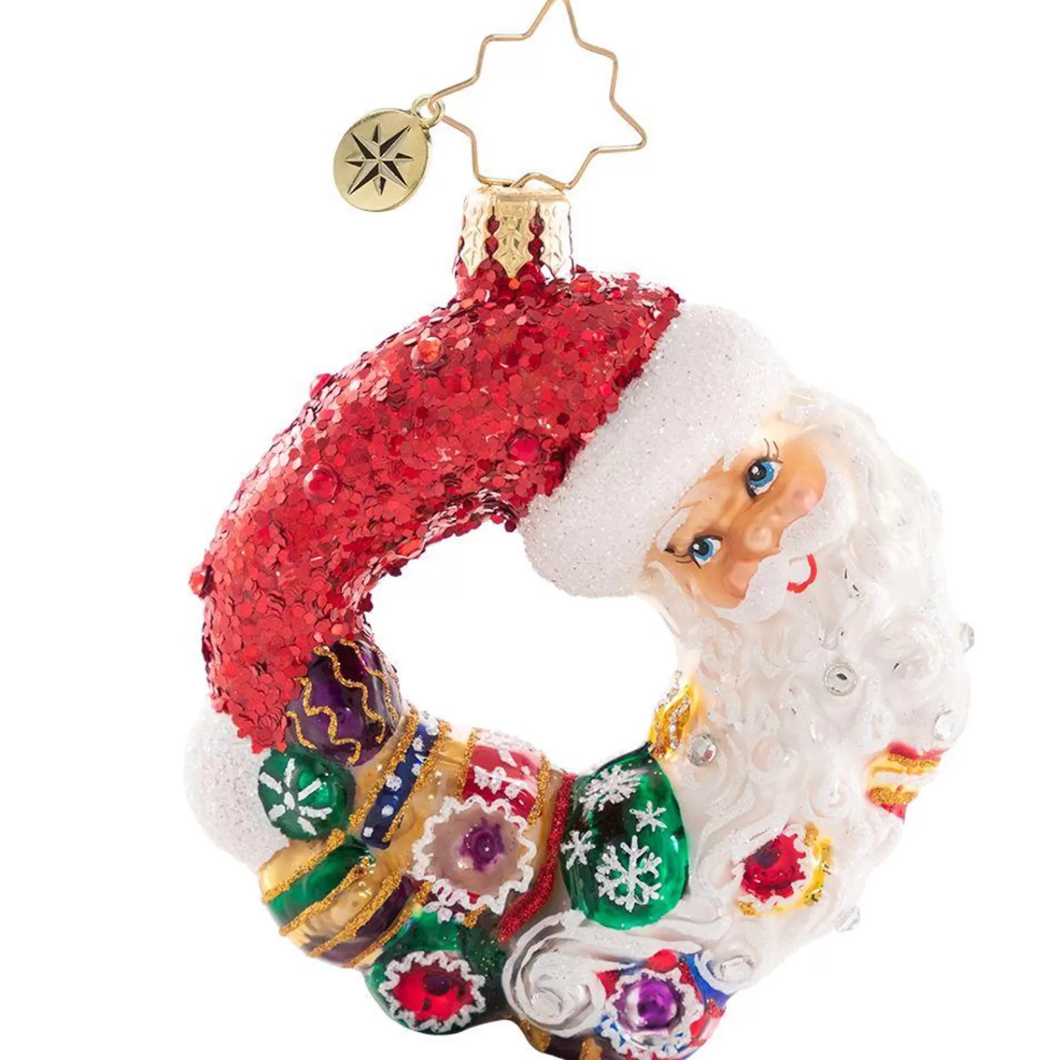 Discount Treetime Radko Santa Comes Full Circle Wreath Gem Ornament