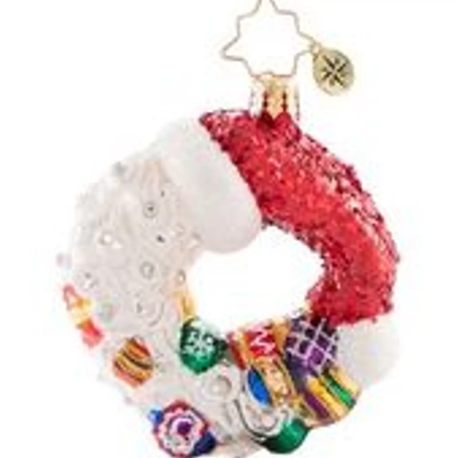 Discount Treetime Radko Santa Comes Full Circle Wreath Gem Ornament