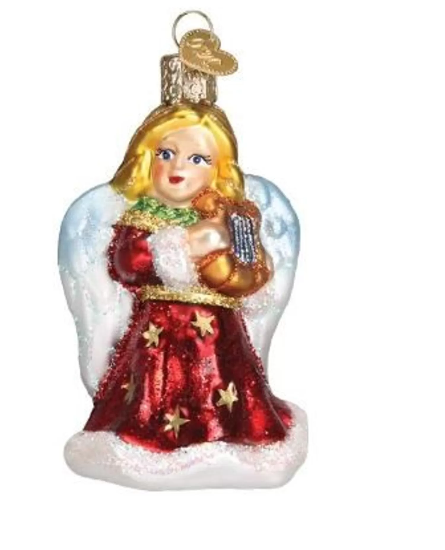 Flash Sale Treetime Red Angel With Lyre Ornament