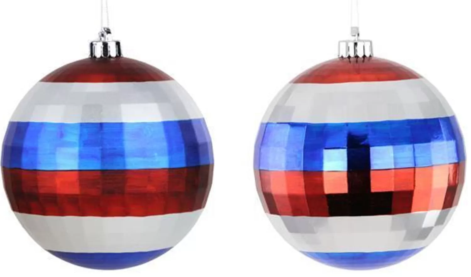 Cheap Treetime Red, Blue And Silver Disco Ball Ornament