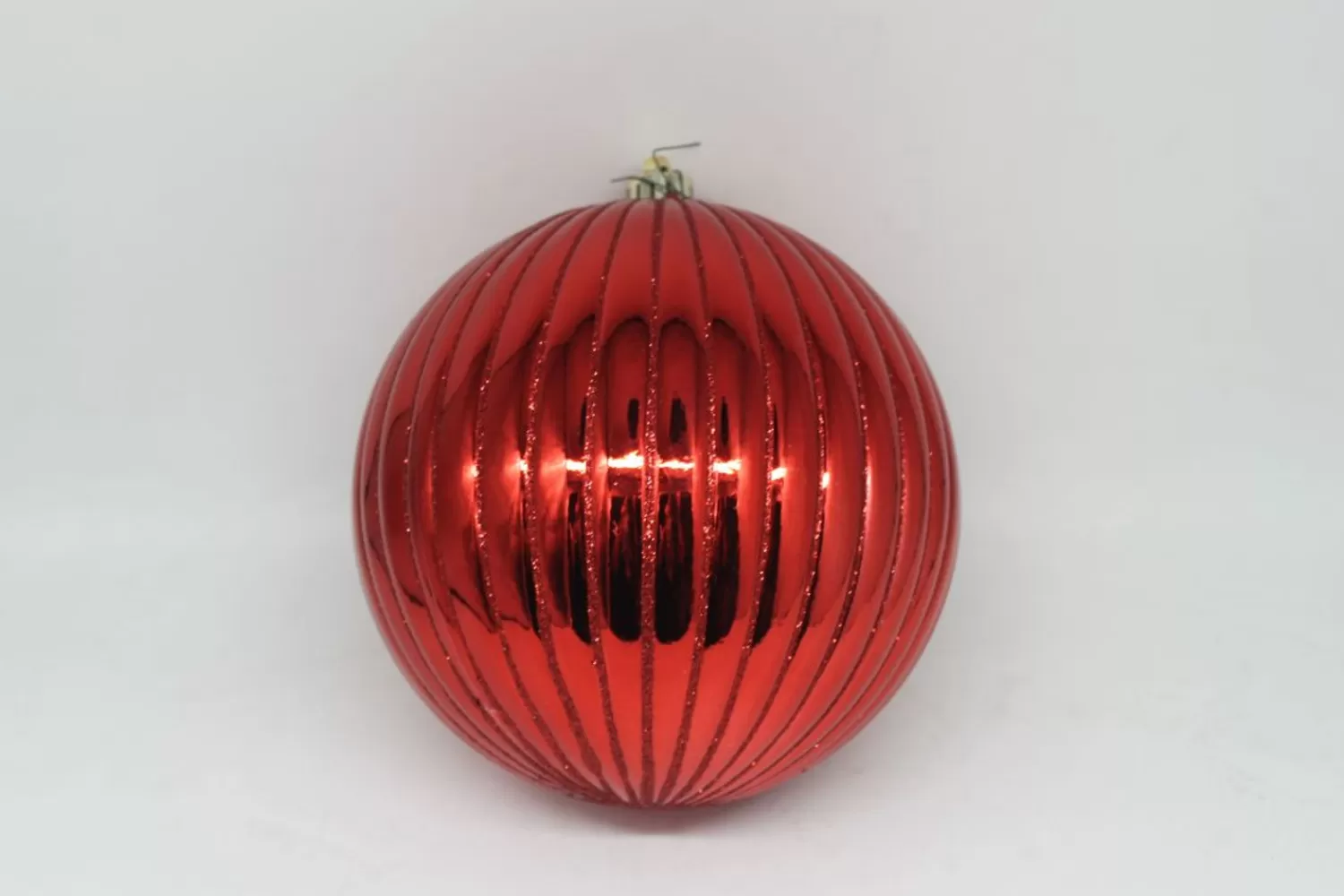 Cheap Treetime RED Glitter Rib Pumpkin Ornament 10"