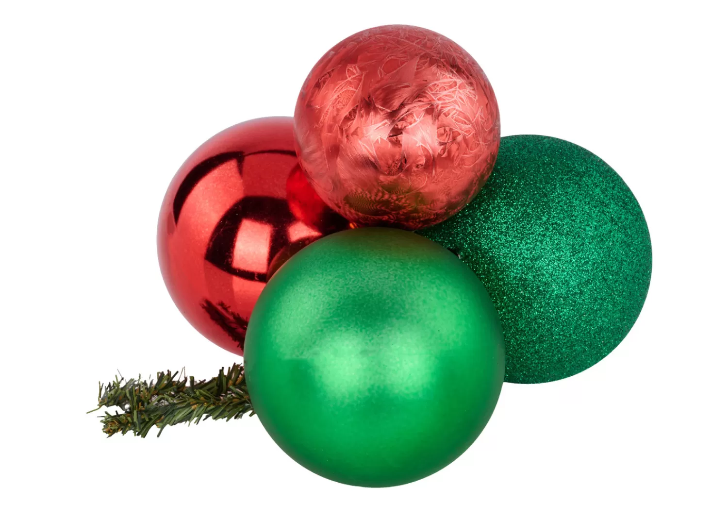 Flash Sale Treetime Red/Green/Emerald Ball Cluster 3"/4"