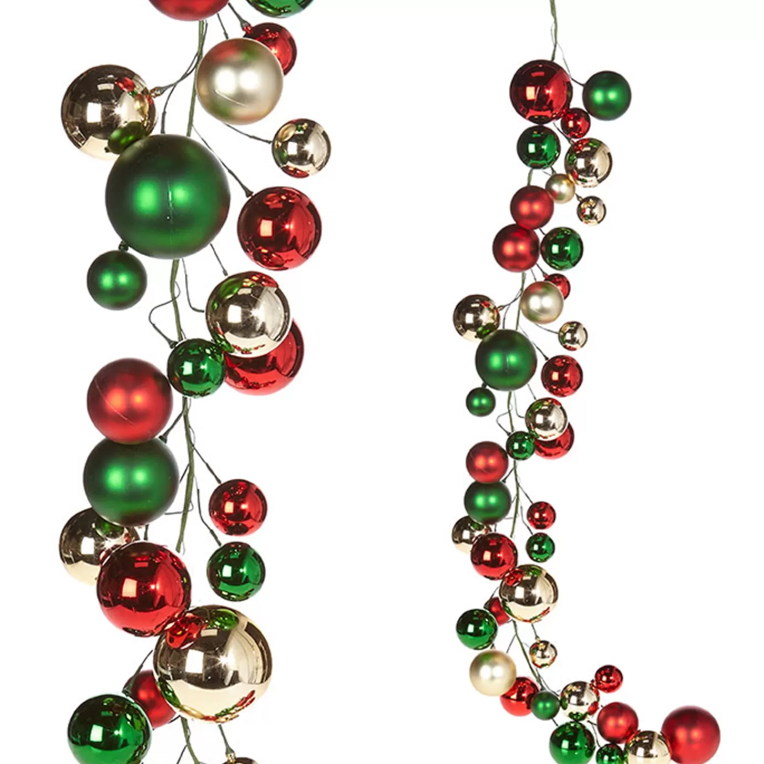 Sale Treetime Red-Green-Silver Ball Garland 4'