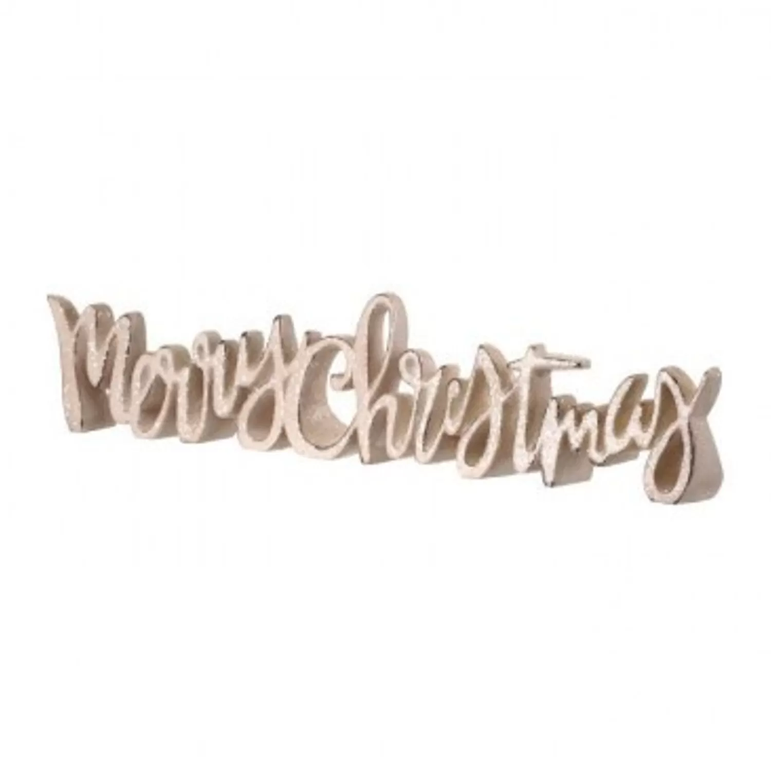 Hot Treetime Resin Frosted White "Merry Christmas" Script 16"