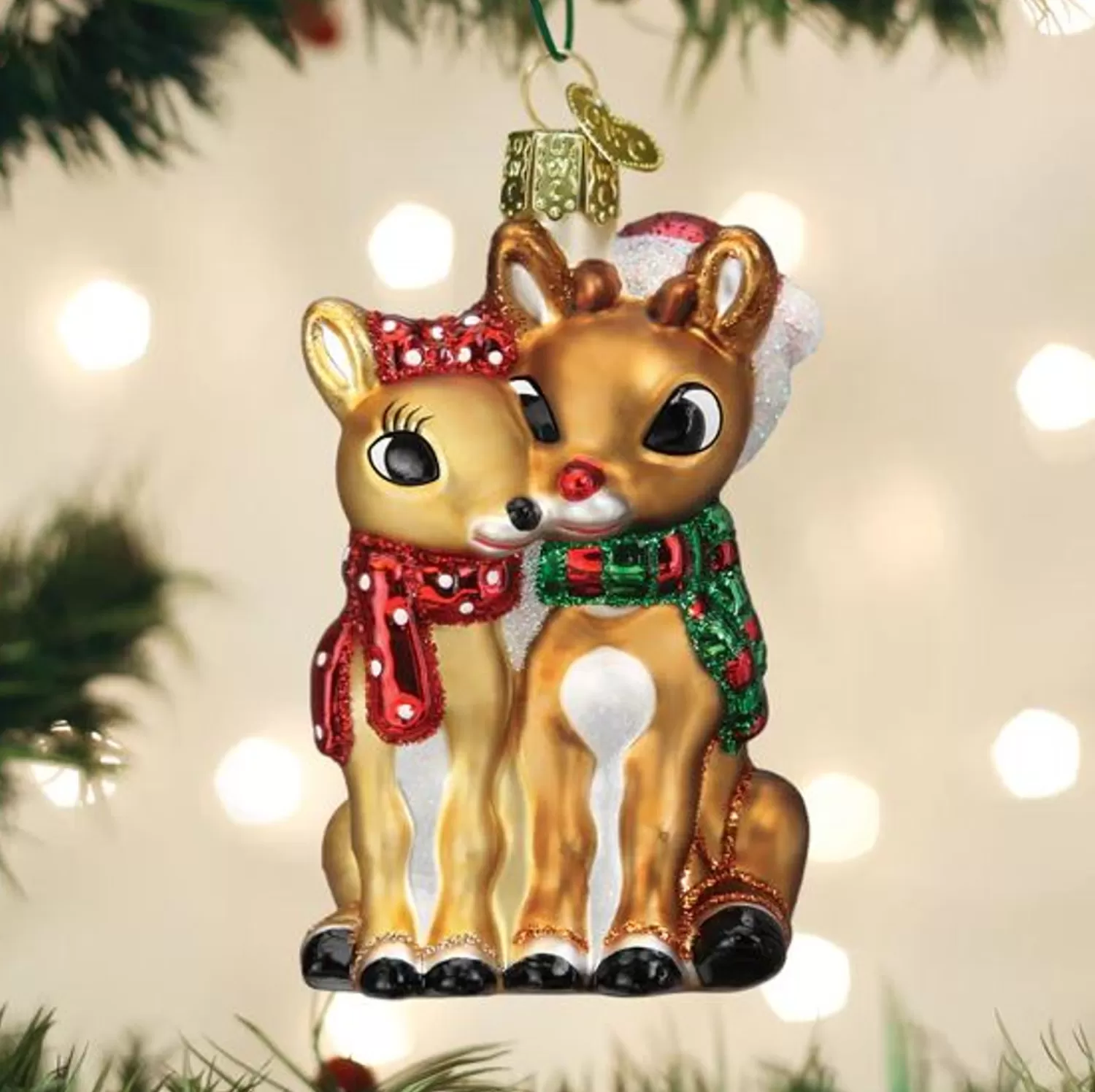 Hot Treetime Rudolph And Clarice Ornament