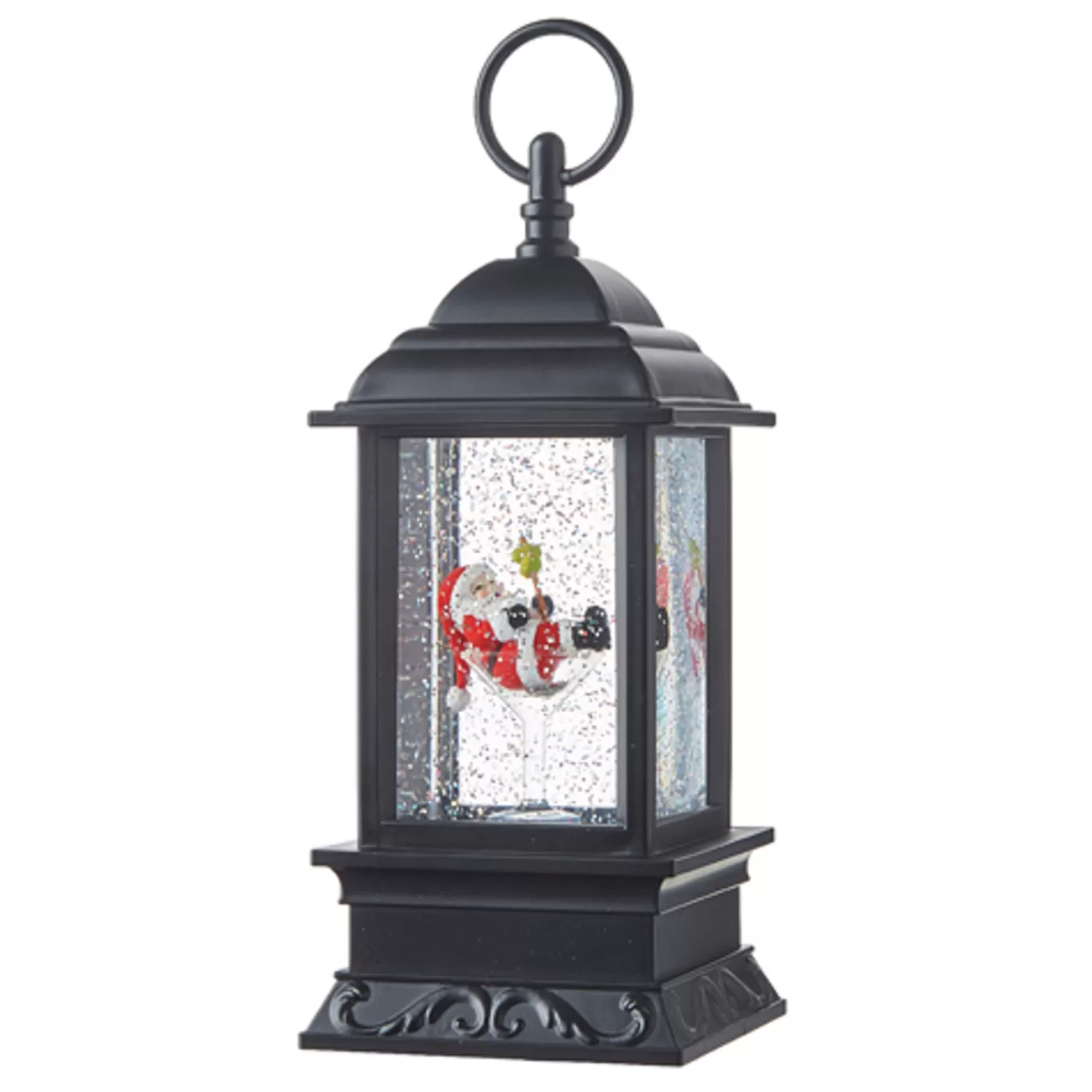 Fashion Treetime Santa In Martini Glass Lighted Water Lantern