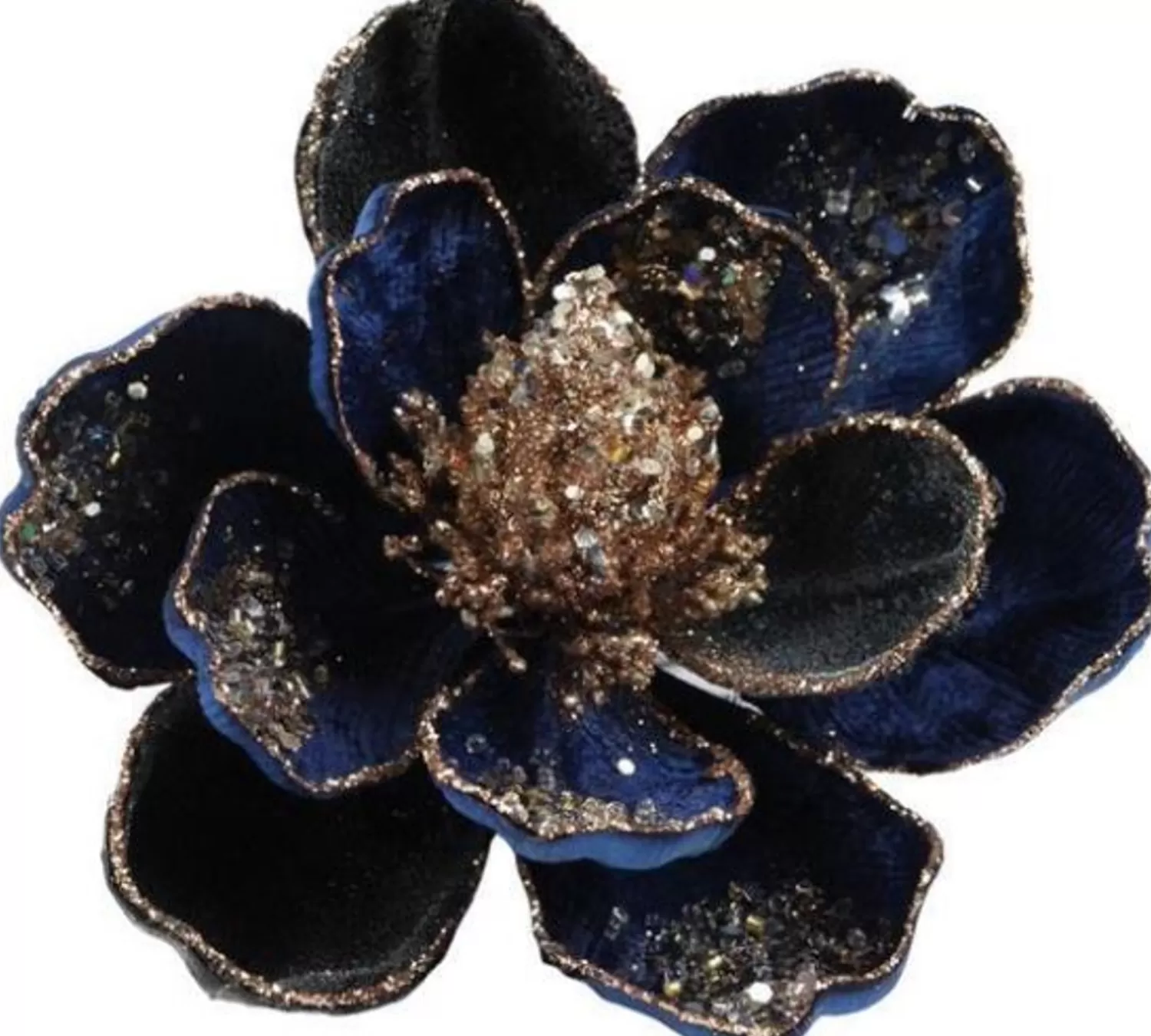 Store Treetime Sapphire Blue Magnolia With Clip Ornament