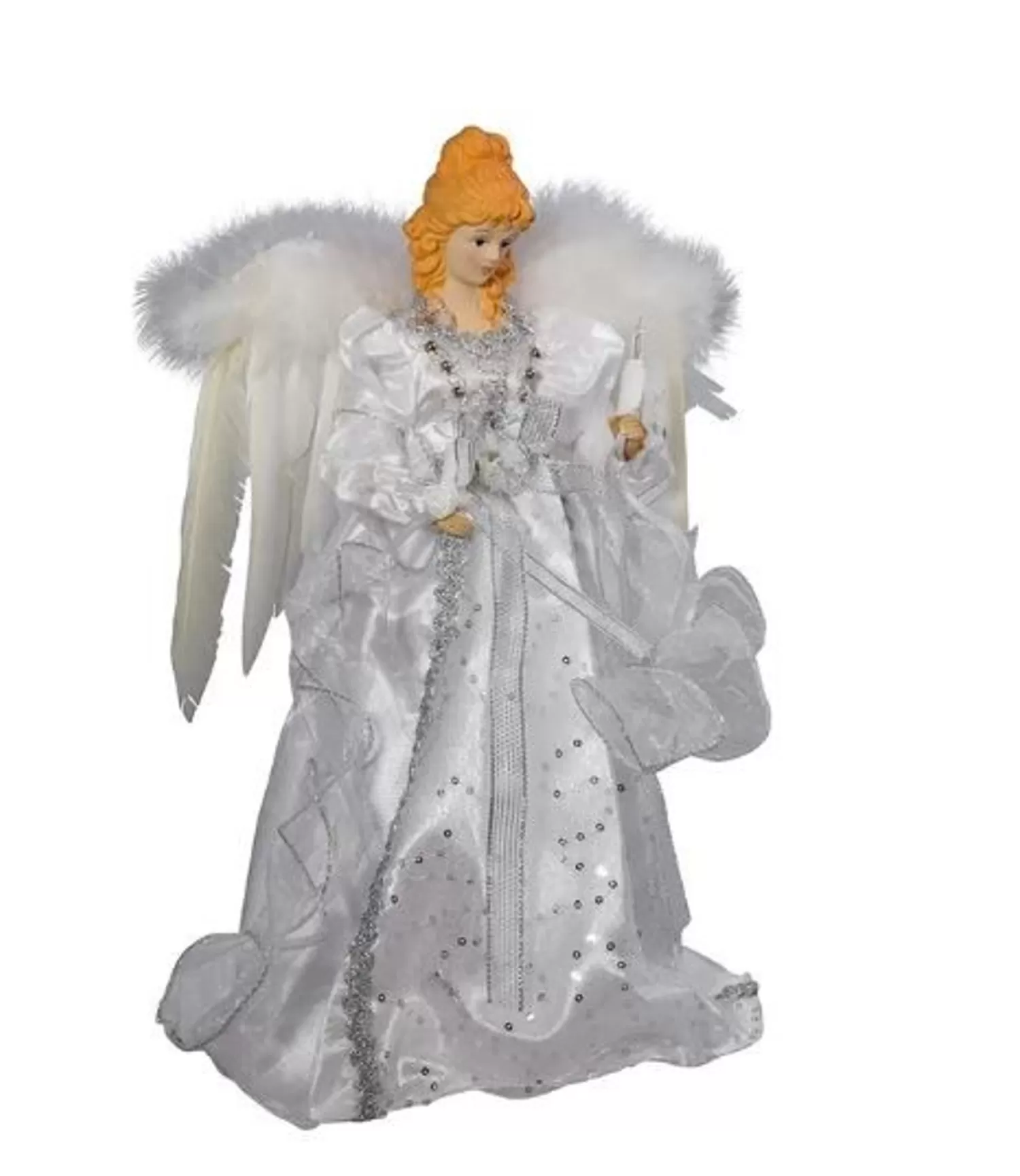 Discount Treetime Silver And White Lighted Angel Tree Topper